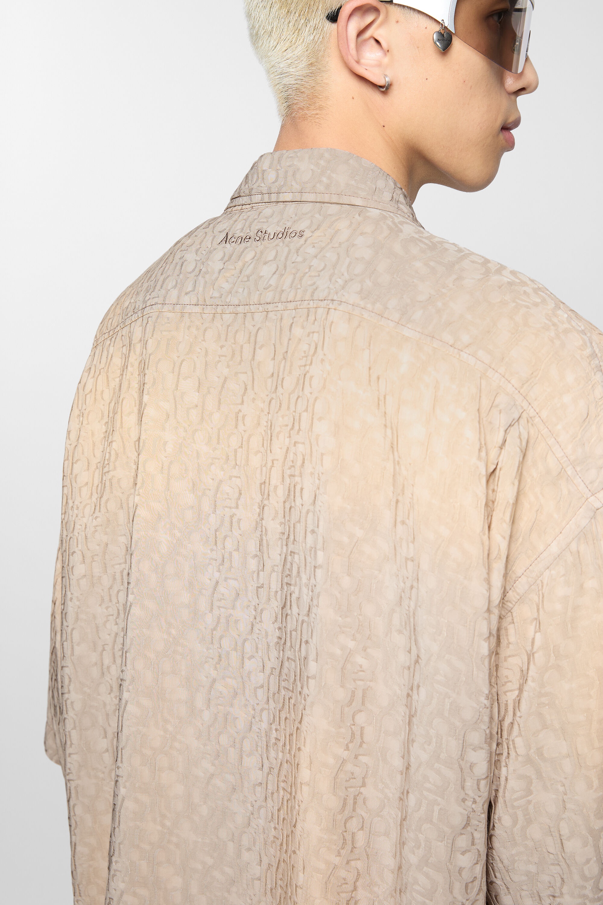 Acne Studios Button-up shirt monogram - Warm Grey | REVERSIBLE