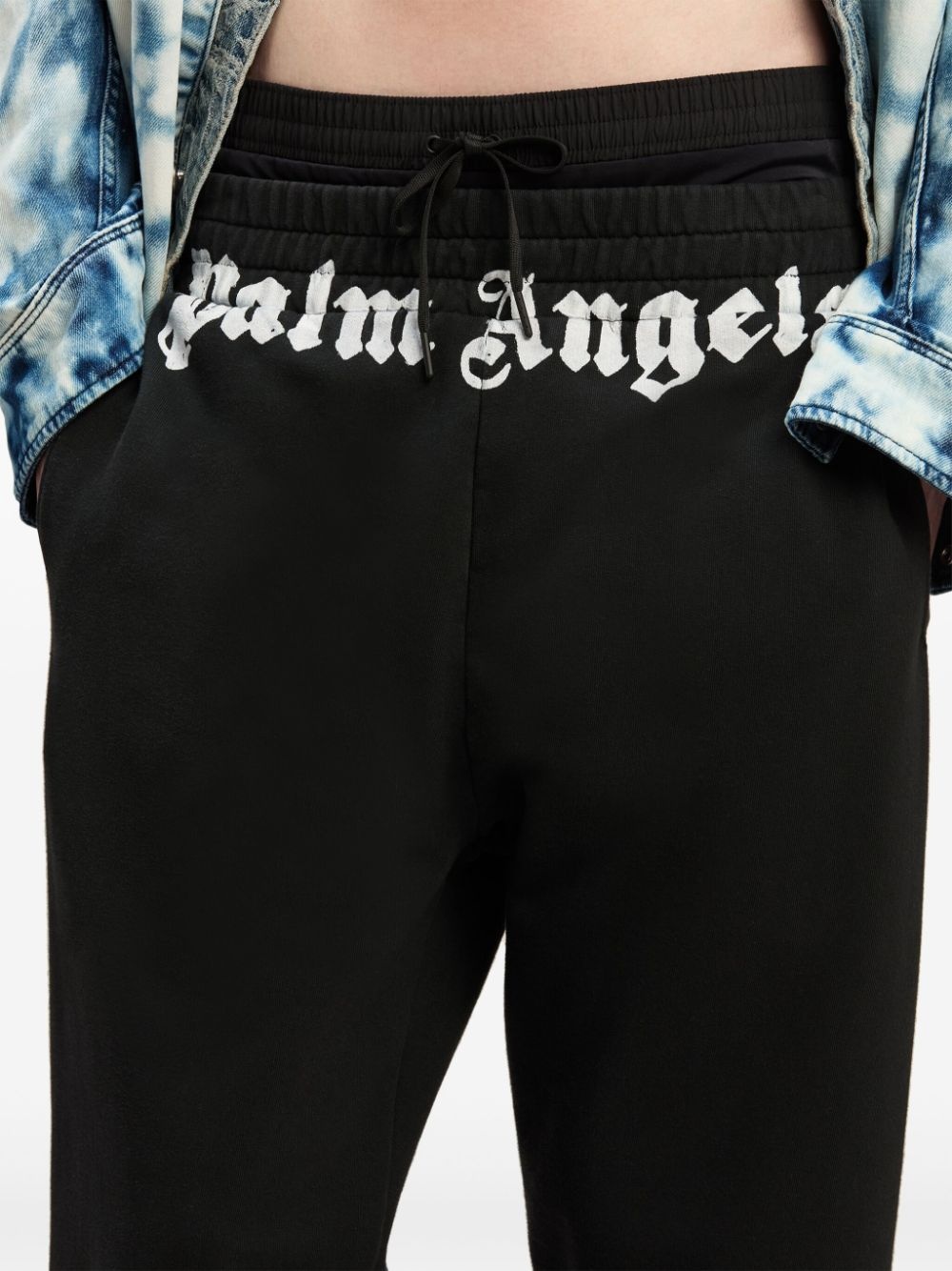 logo-print cotton track pants - 6