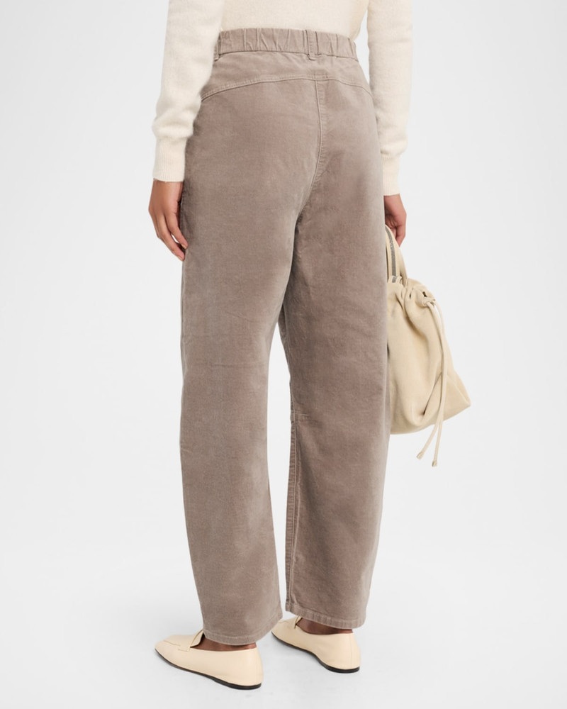 Brushed Stretch Organic Cotton Barrel Pants 3