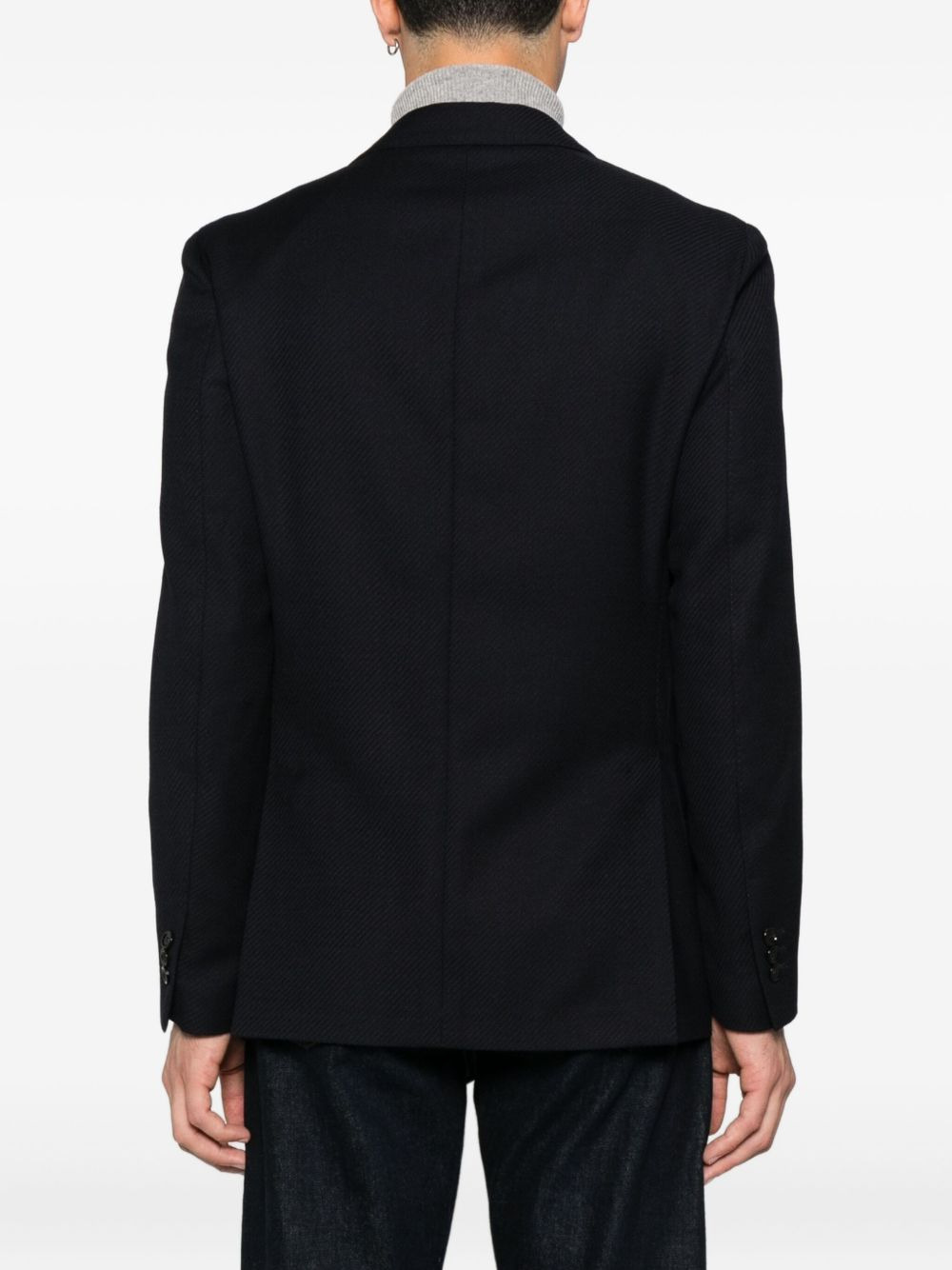 patch-pocket single-breasted blazer - 4
