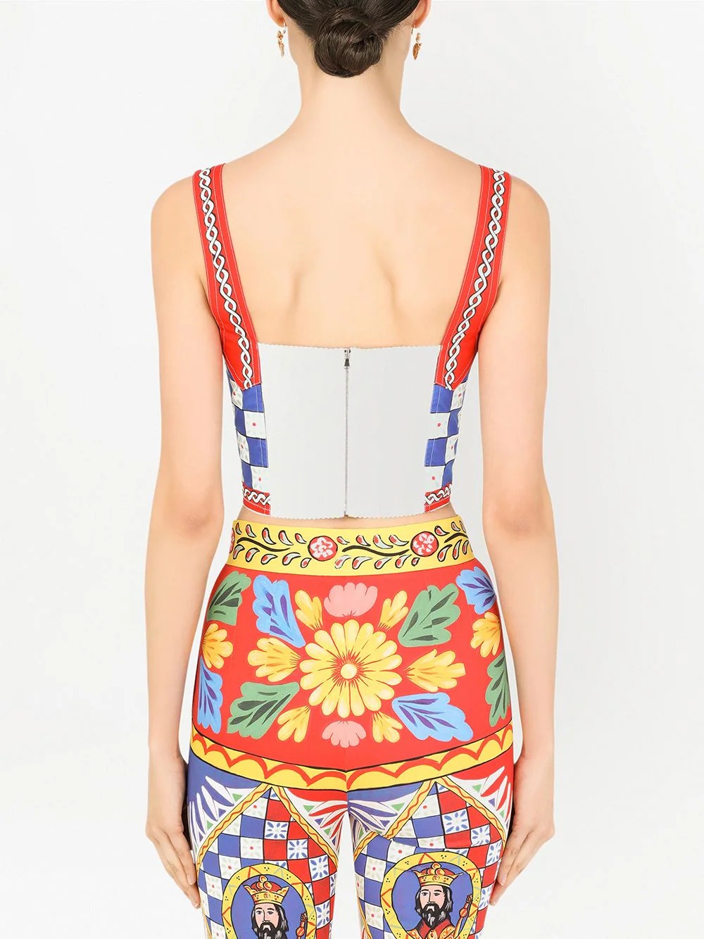 Carretto-print bustier top - 4