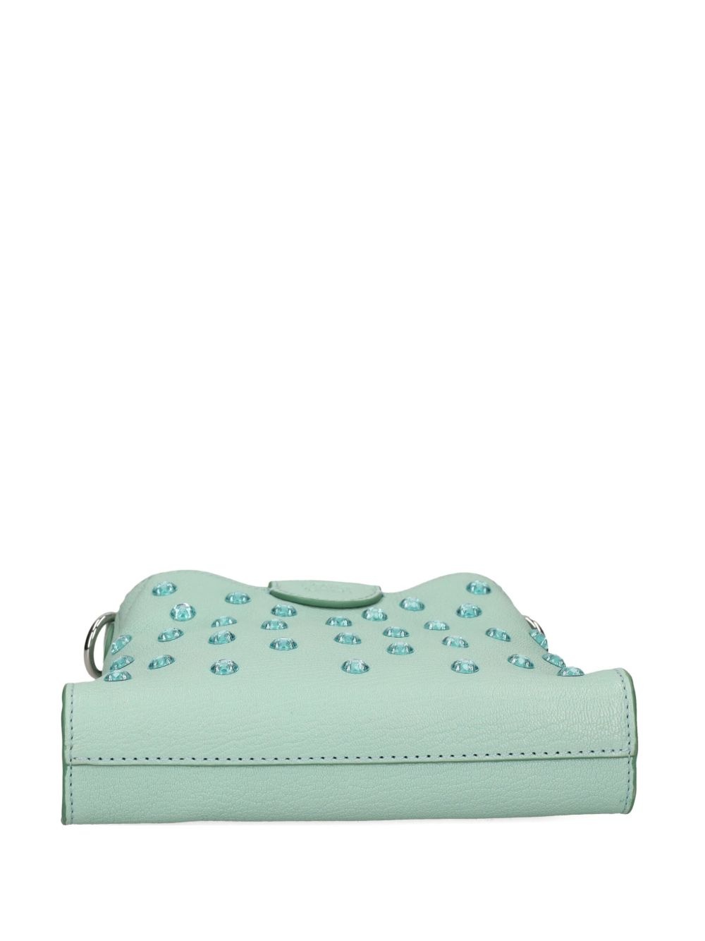 crystal-embellished leather crossbody bag - 3