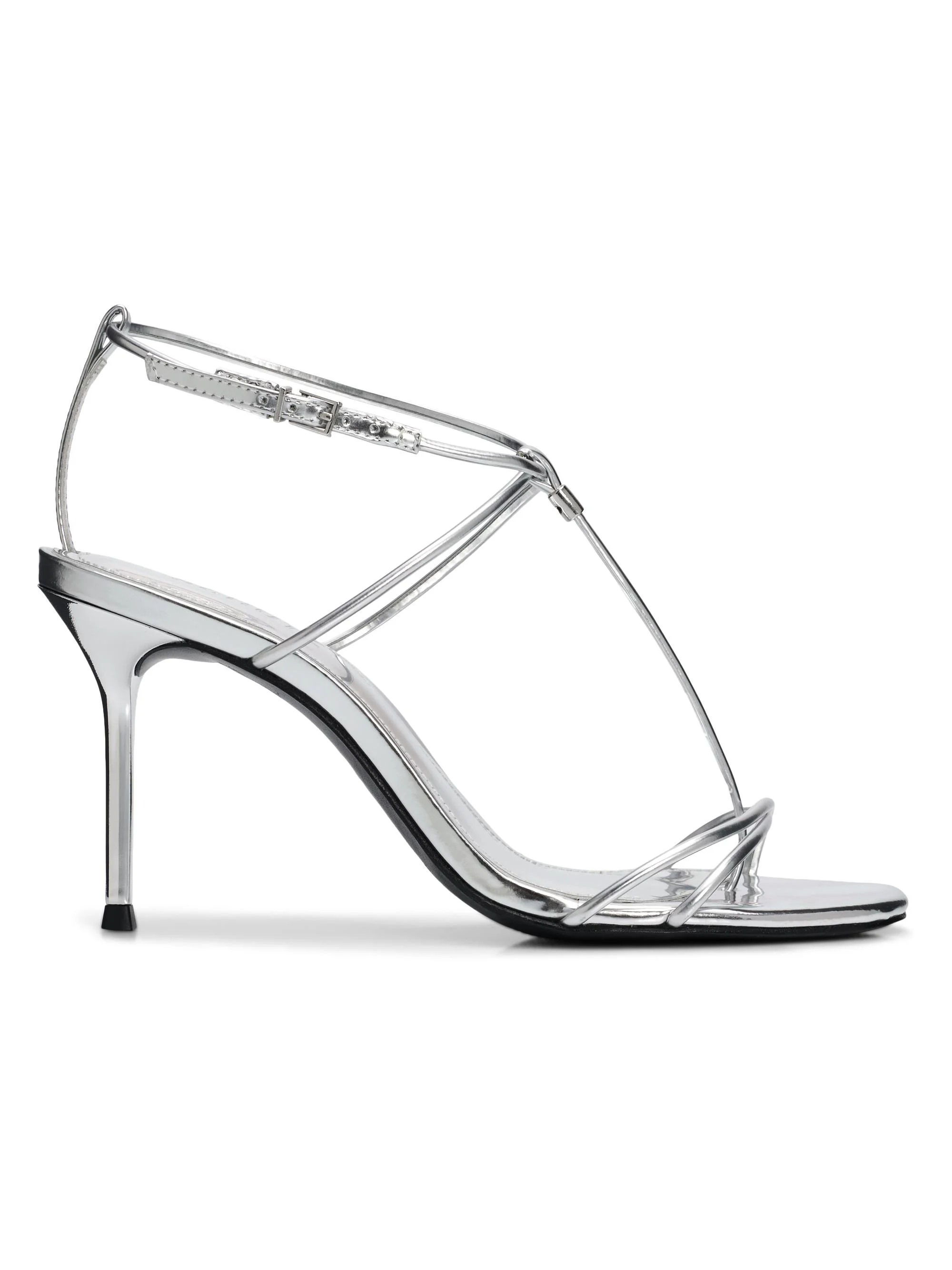 Women's Jules 90MM Leather Sandals - Prata - 1