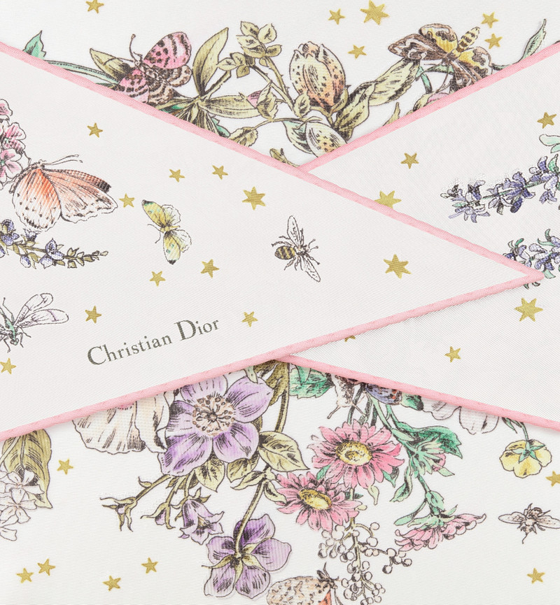 Dior Zodiac Flowers Triangle Scarf 3