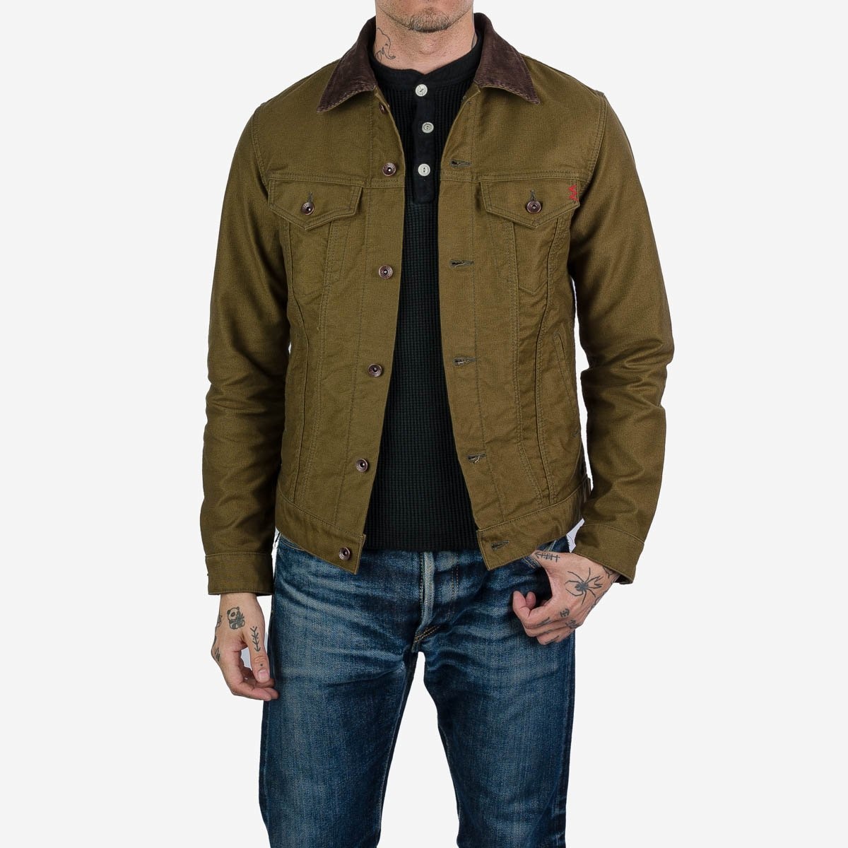 IH-526-ODG 12oz Whipcord Modified Type III Jacket - Olive Drab Green - 2