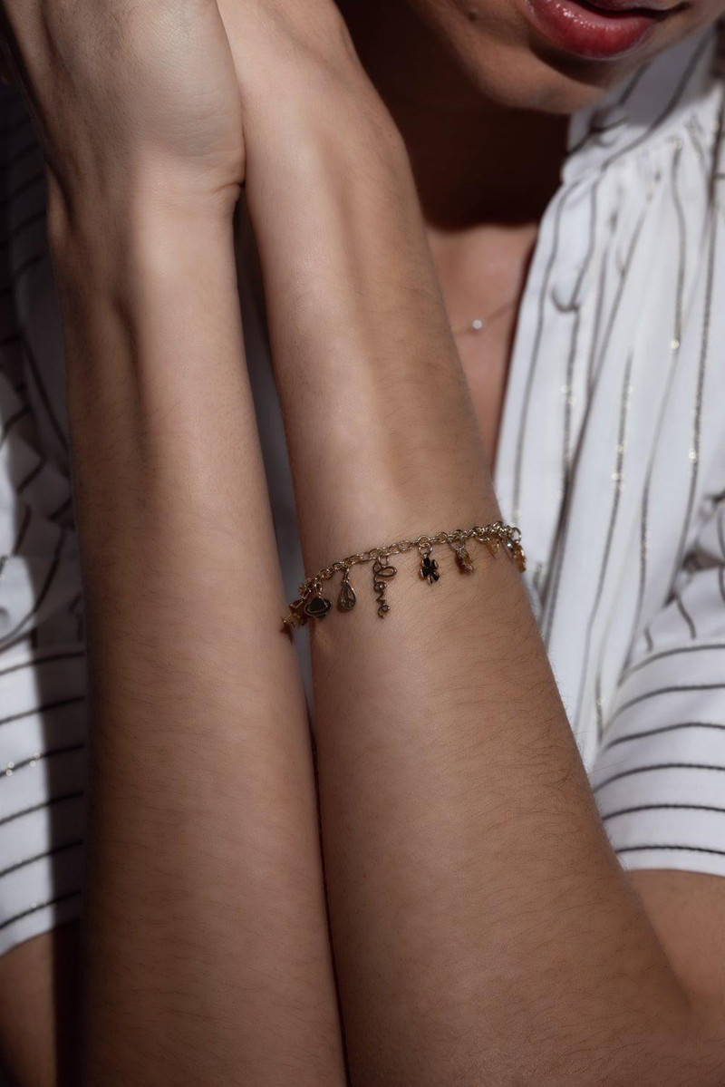 SYDNEY EVAN Multi Charm Chain Bracelet outlook