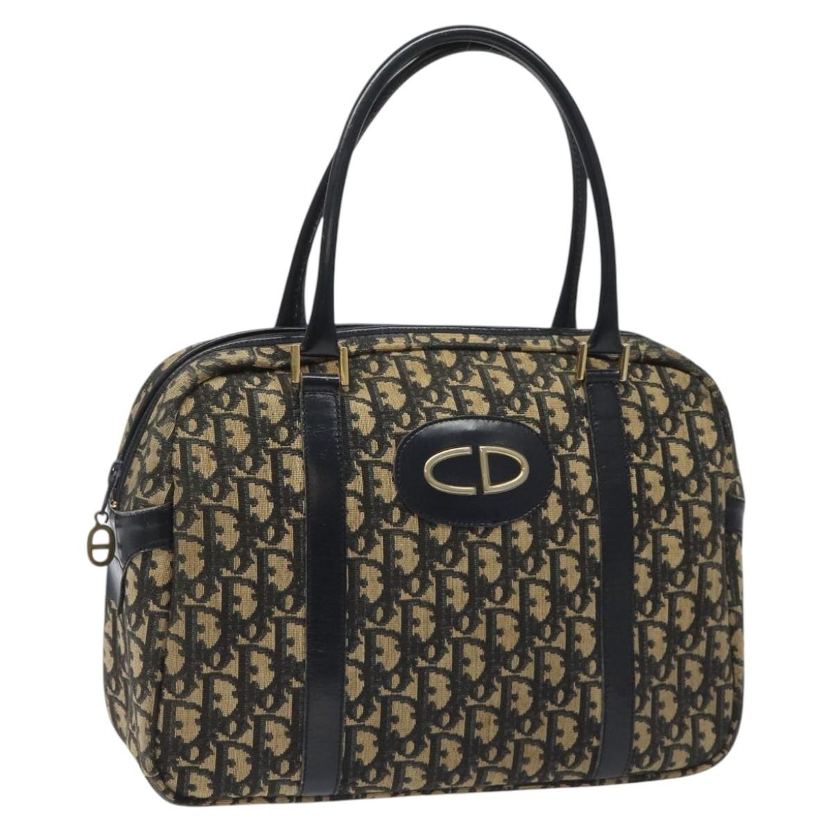 DIOR Trotter Canvas Hand Bag Navy - 1