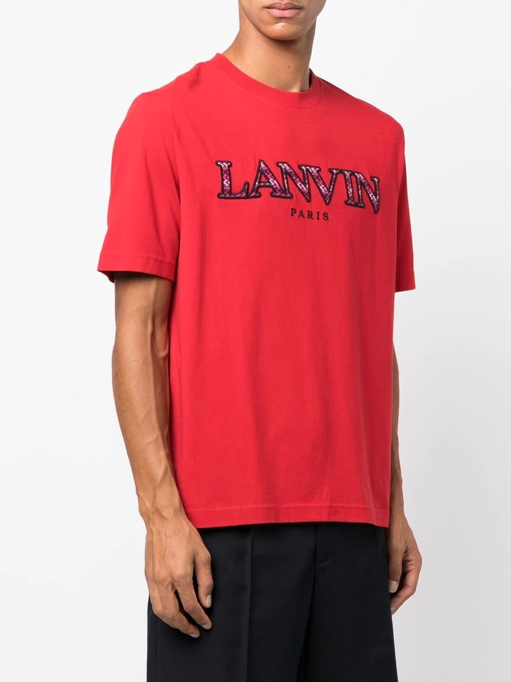 logo-embroidered T-shirt - 3