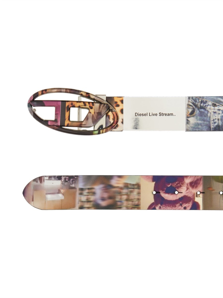 【DIESEL】Belt with Livestream print / ベルト Diesel BELT WITH LIVESTREAM PRINT | eleonorabonucci | REVERSIBLE