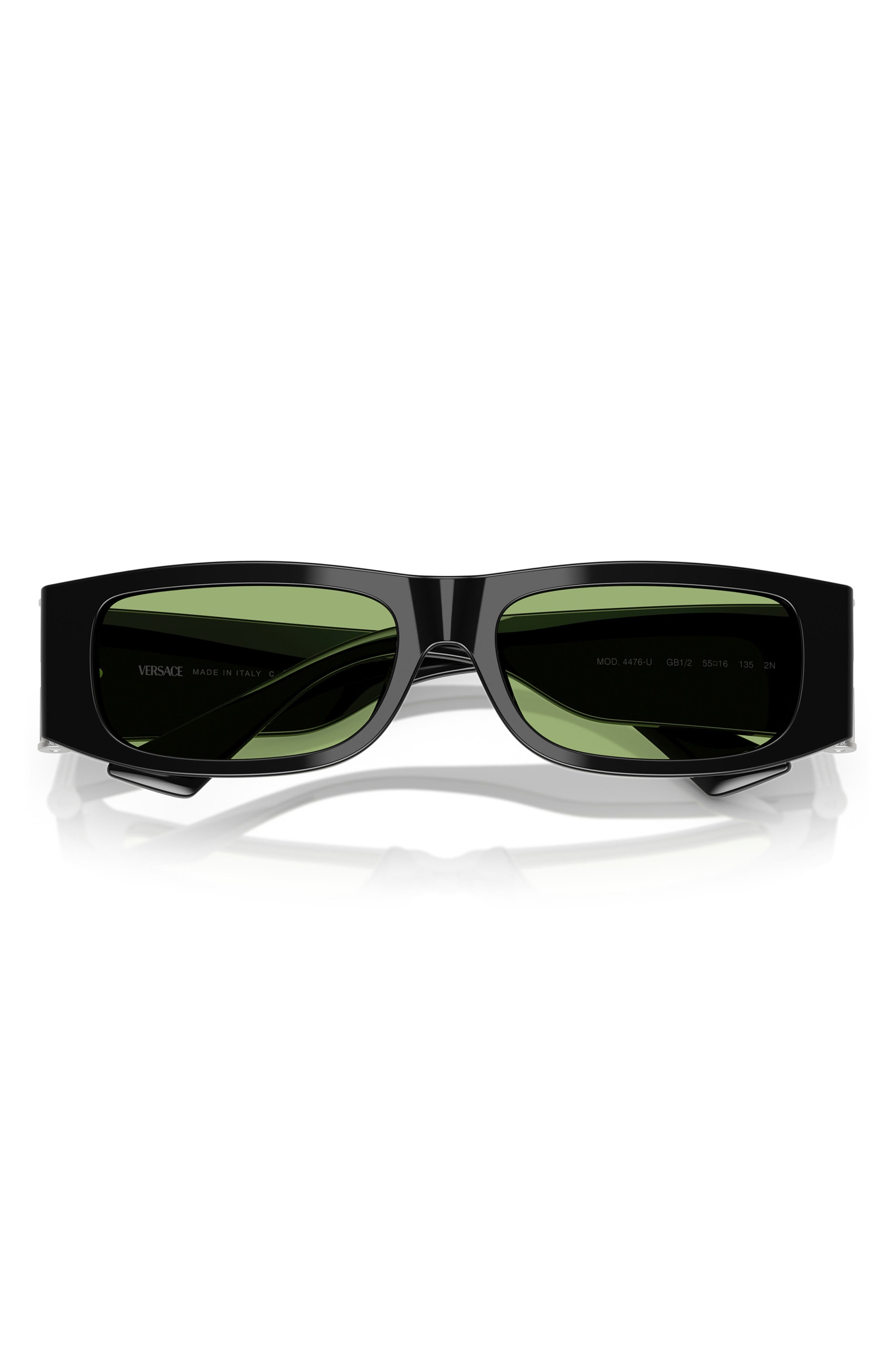 Versace 55mm Rectangular Sunglasses in Black at Nordstrom - 5
