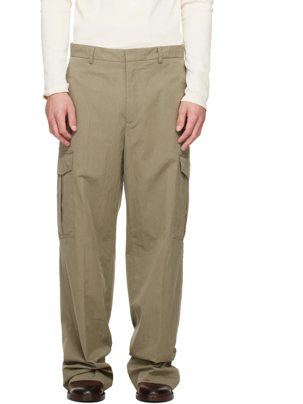 Khaki Ripstop Cargo Pants - 1