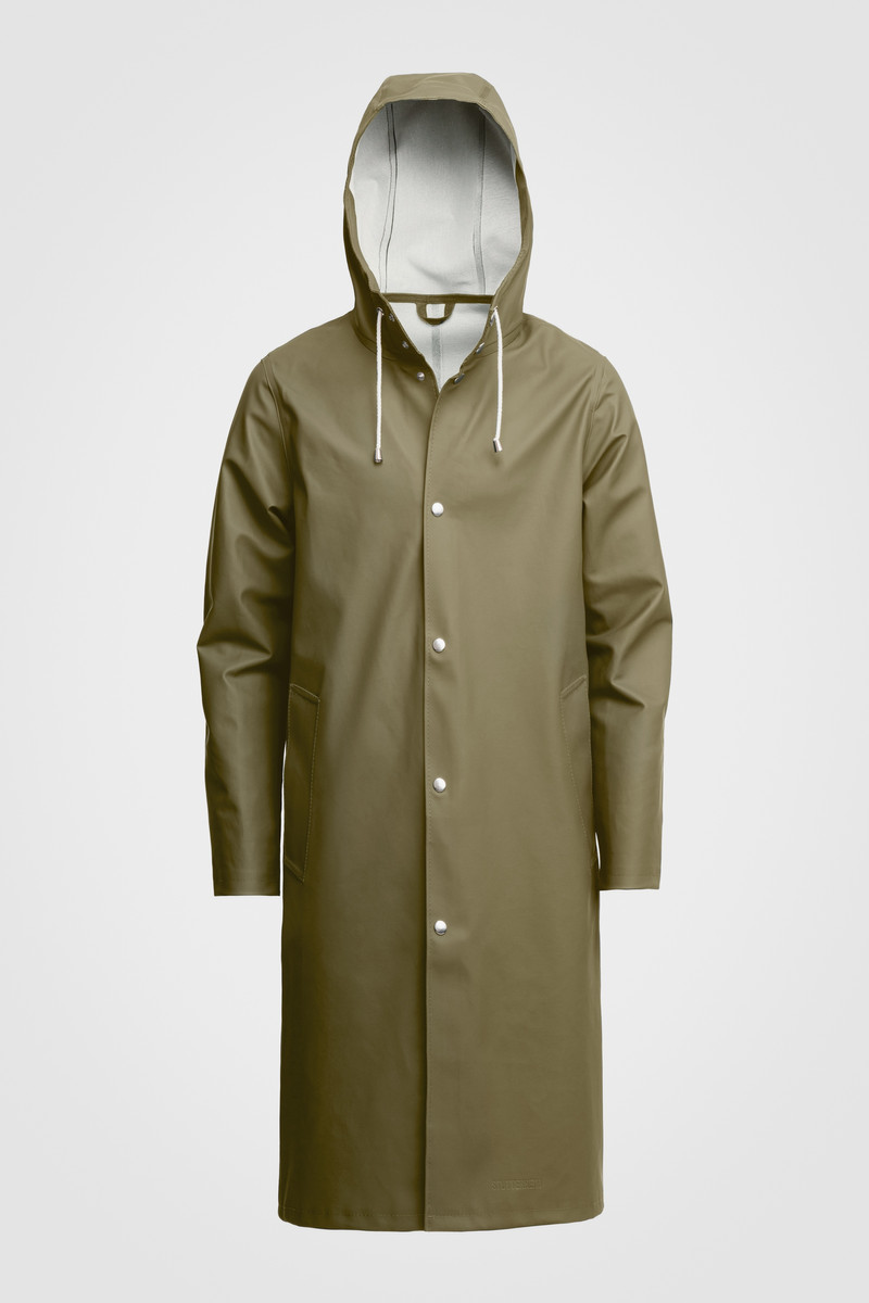 Stockholm Long Print Raincoat Aloe 1