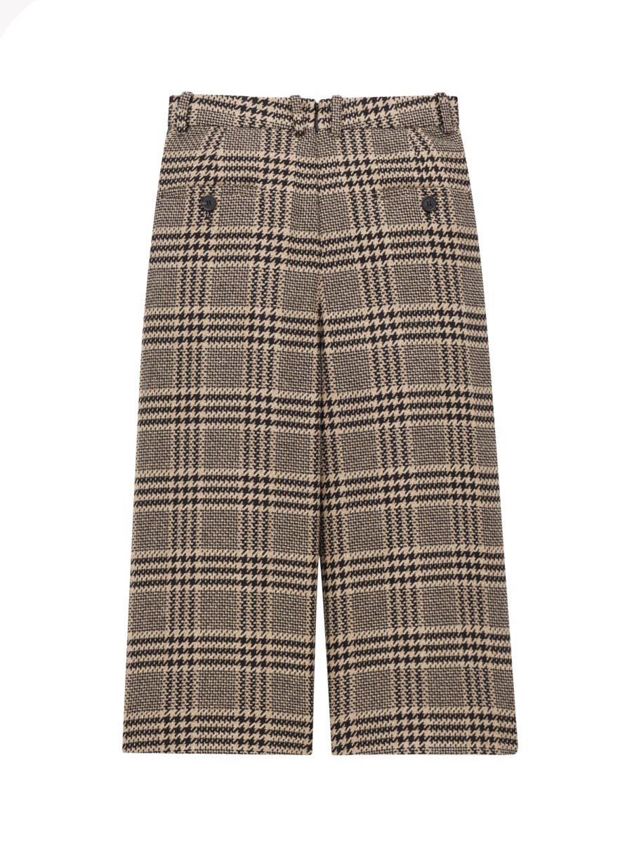 PRINCE OF WALES SILK AND CASHMERE PANTS SKIRT - 2
