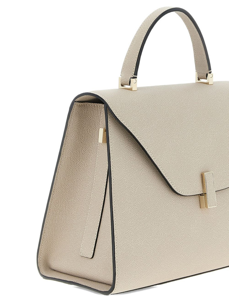 large Iside flap leather tote bag 3