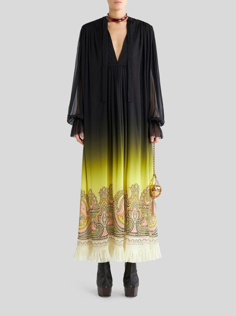 COLOUR SHADED LONG GEORGETTE DRESS 4