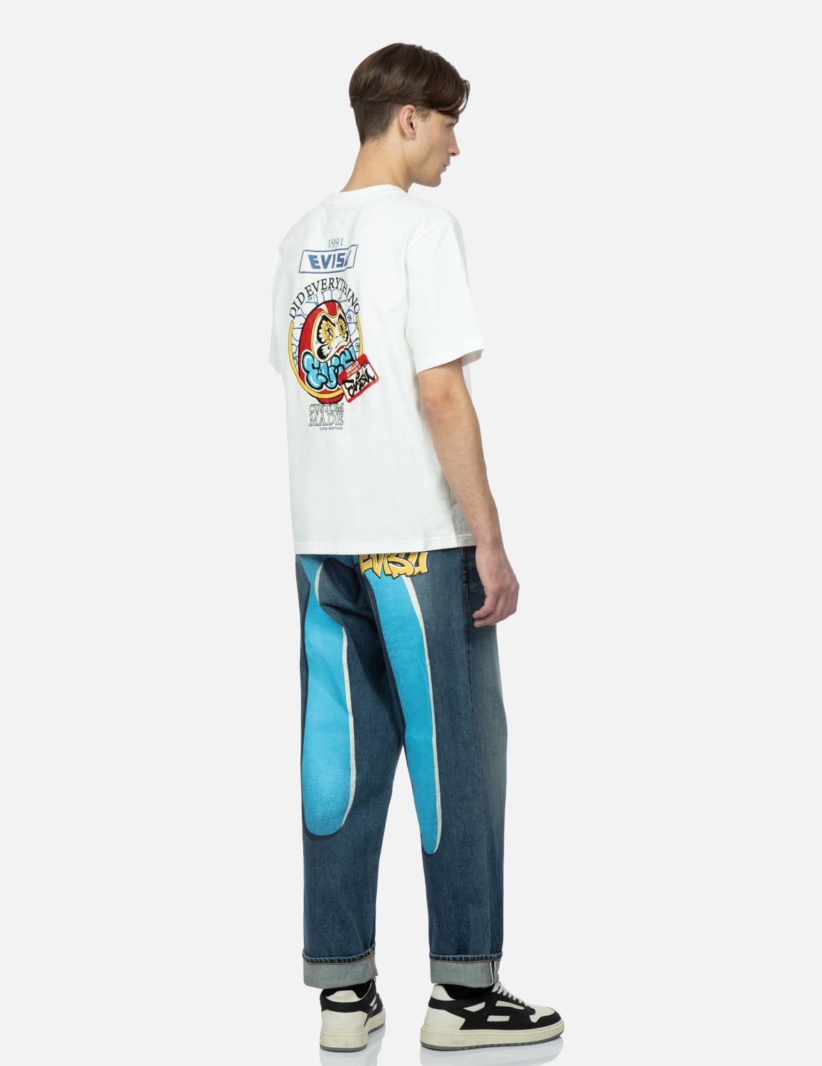 GRAFFITI DAICOCK PRINT DENIM JEANS - 3