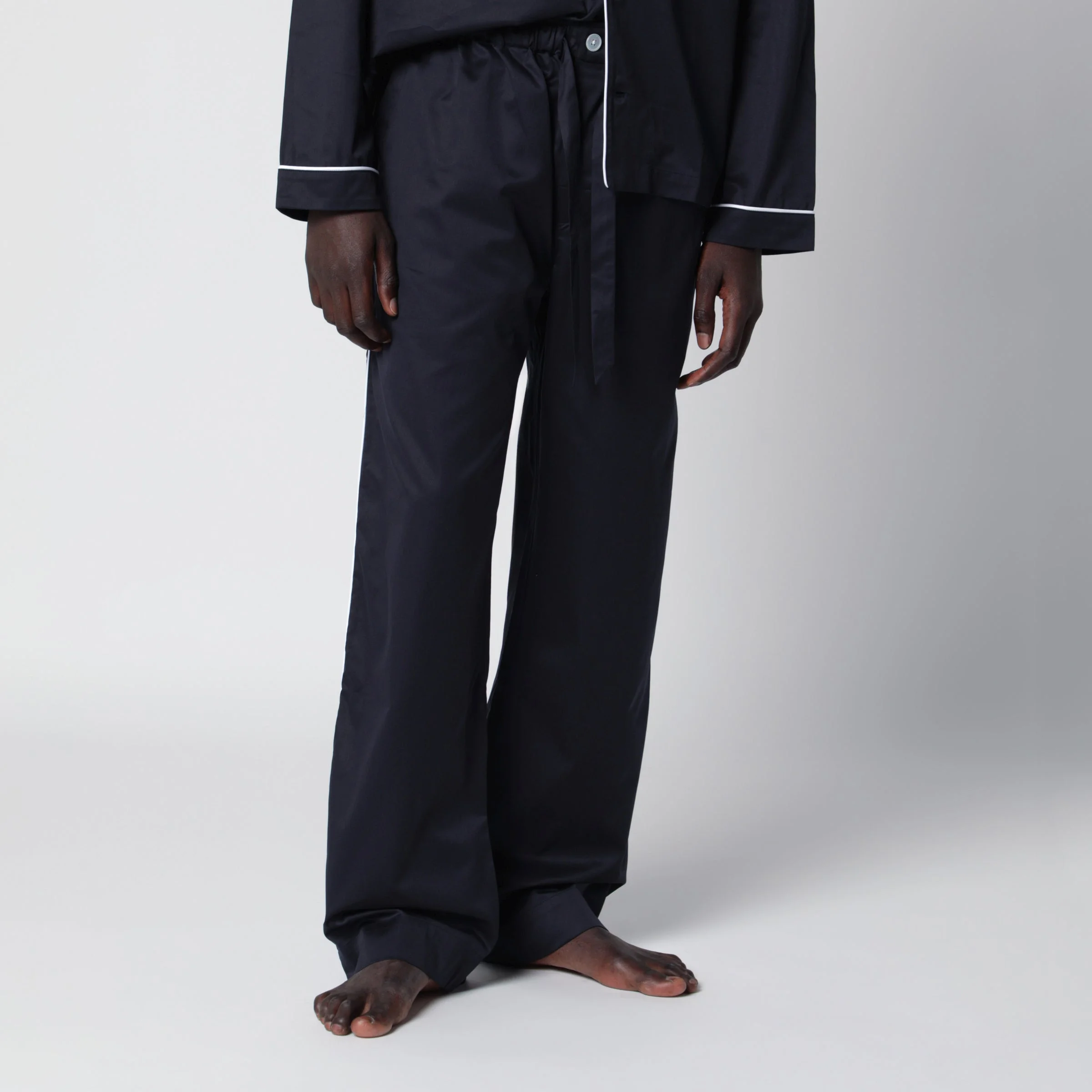 Blue pajama trousers - 1