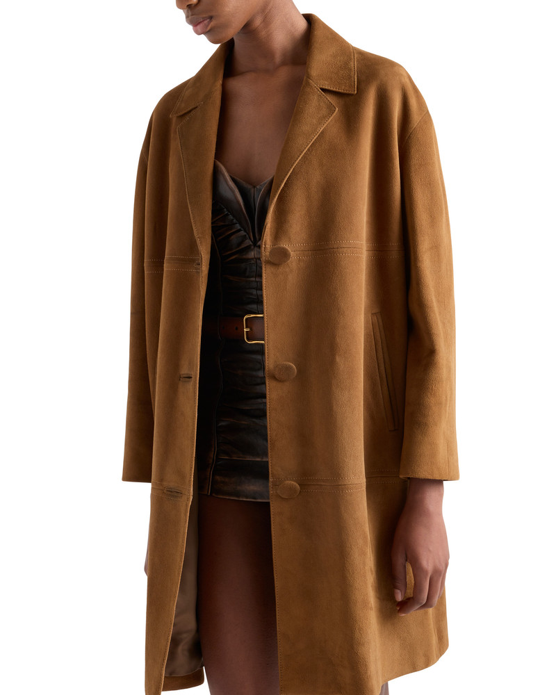 Prada Suede coat outlook