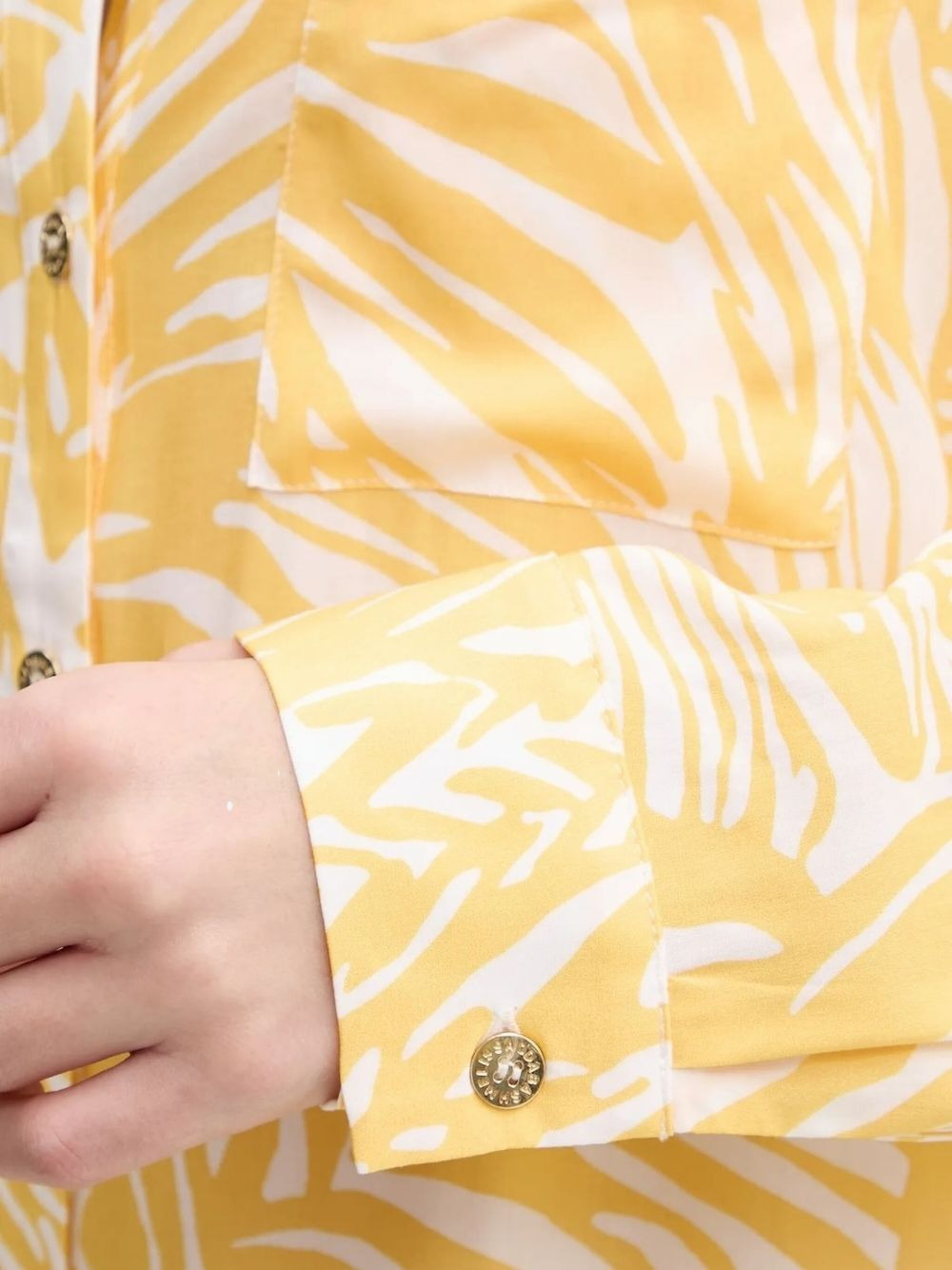 leaf-print button-down shirt - 4