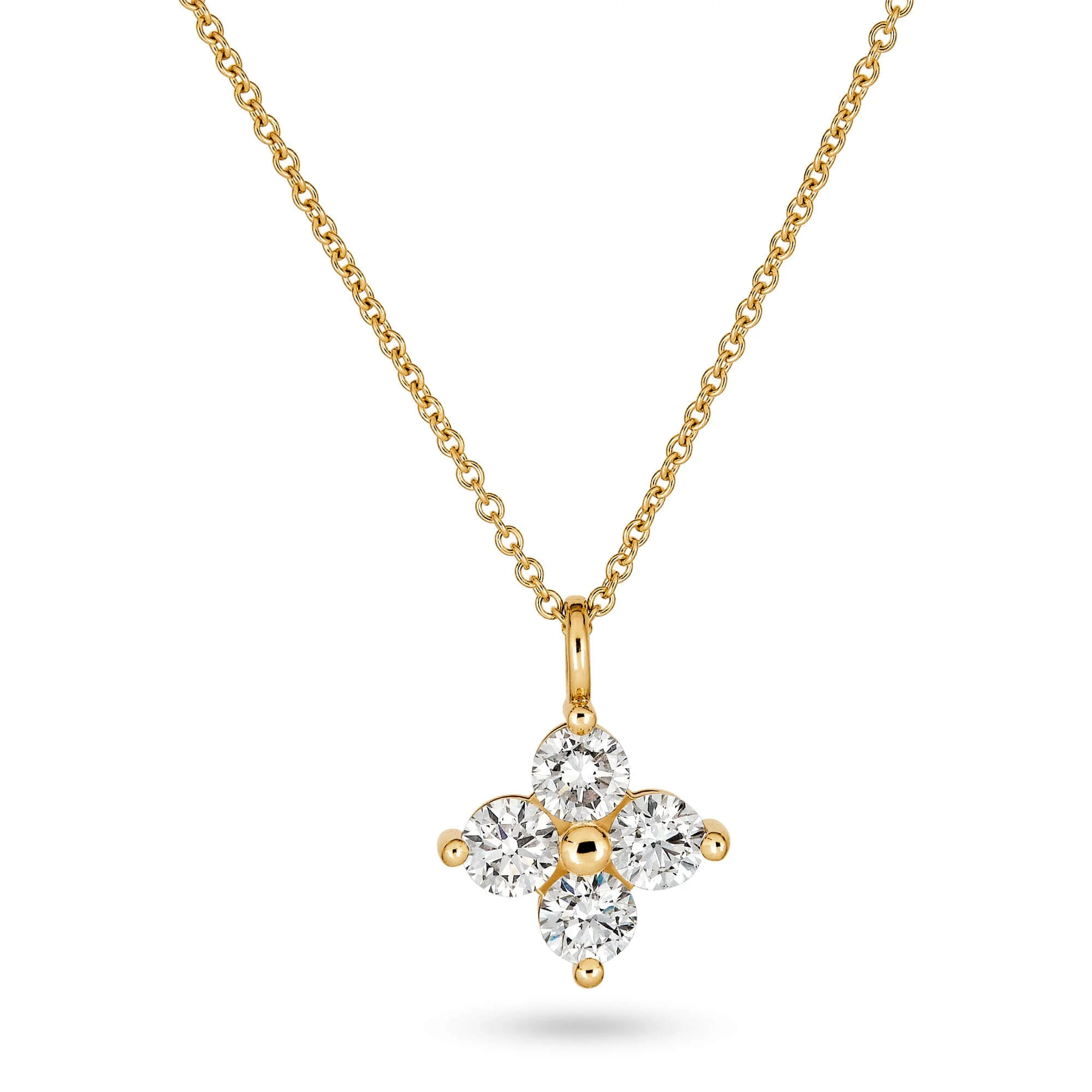 1CTW Luckiest Clover LAB-Created Diamond Necklace - 1