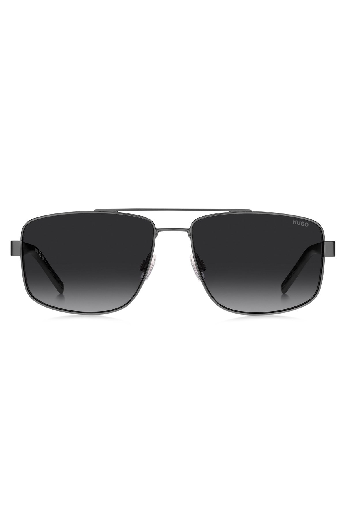 DOUBLE-BRIDGE SUNGLASSES IN GRAY AND BLACK - 3