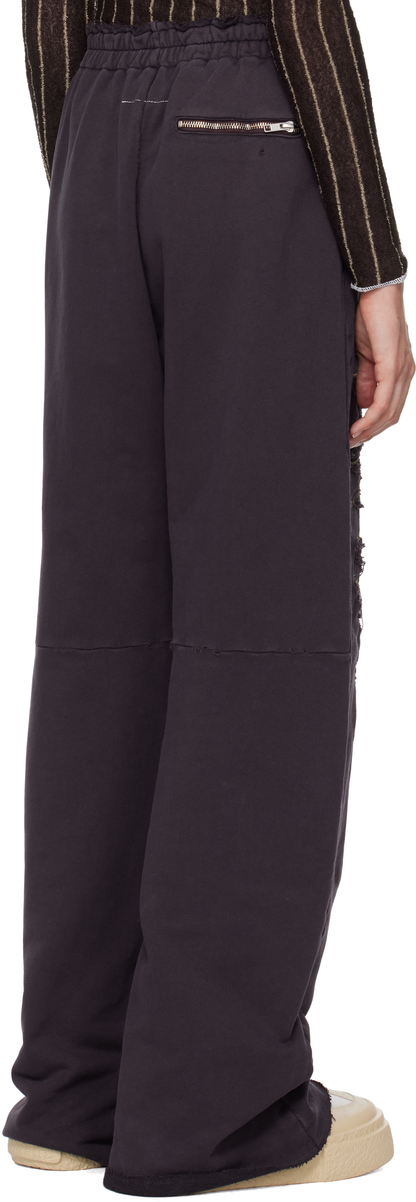 Purple Unbrushed Sweat Lounge Pants - 3