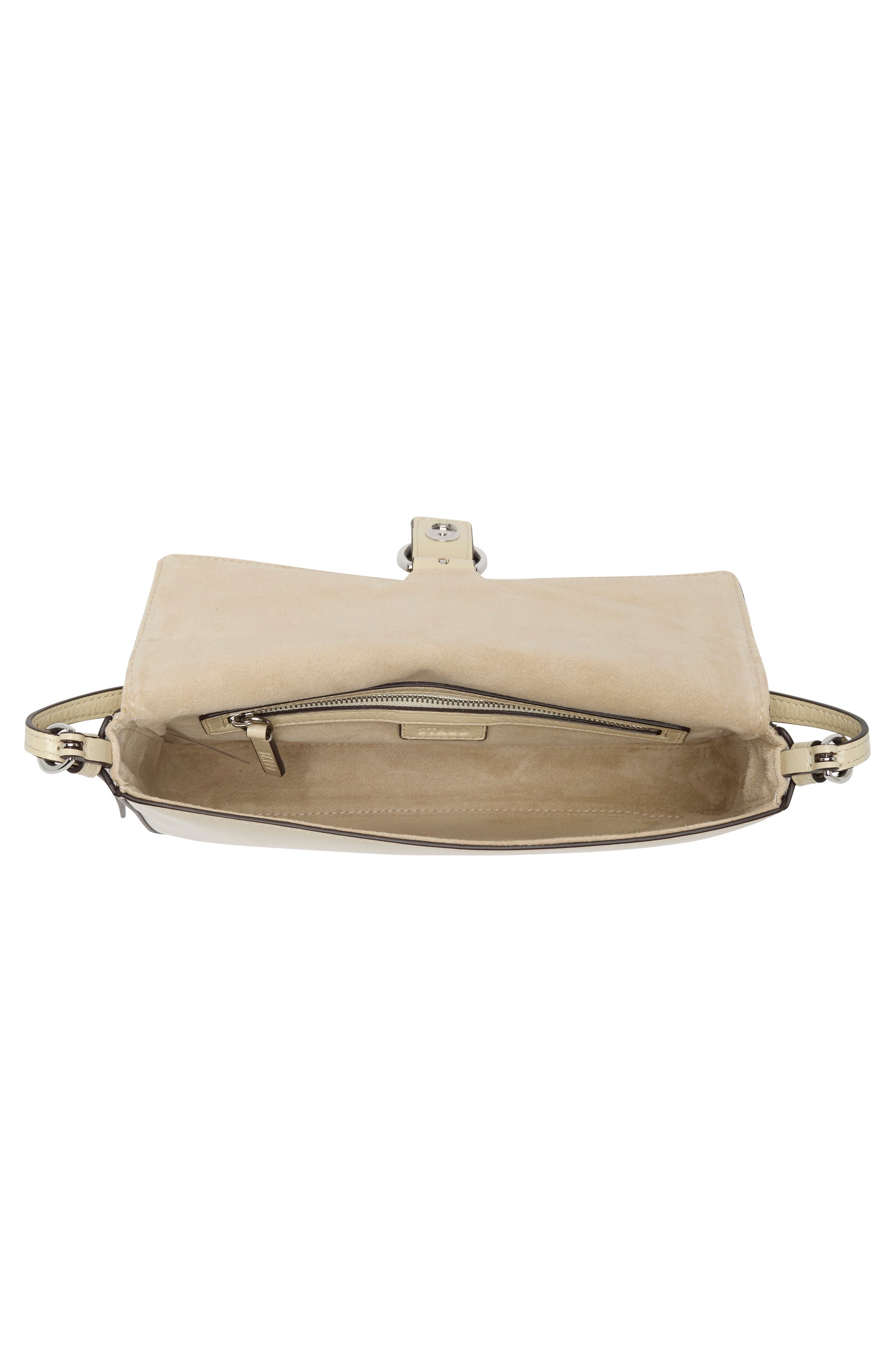 STAUD Harlow Leather Shoulder Bag in Cream at Nordstrom - 4