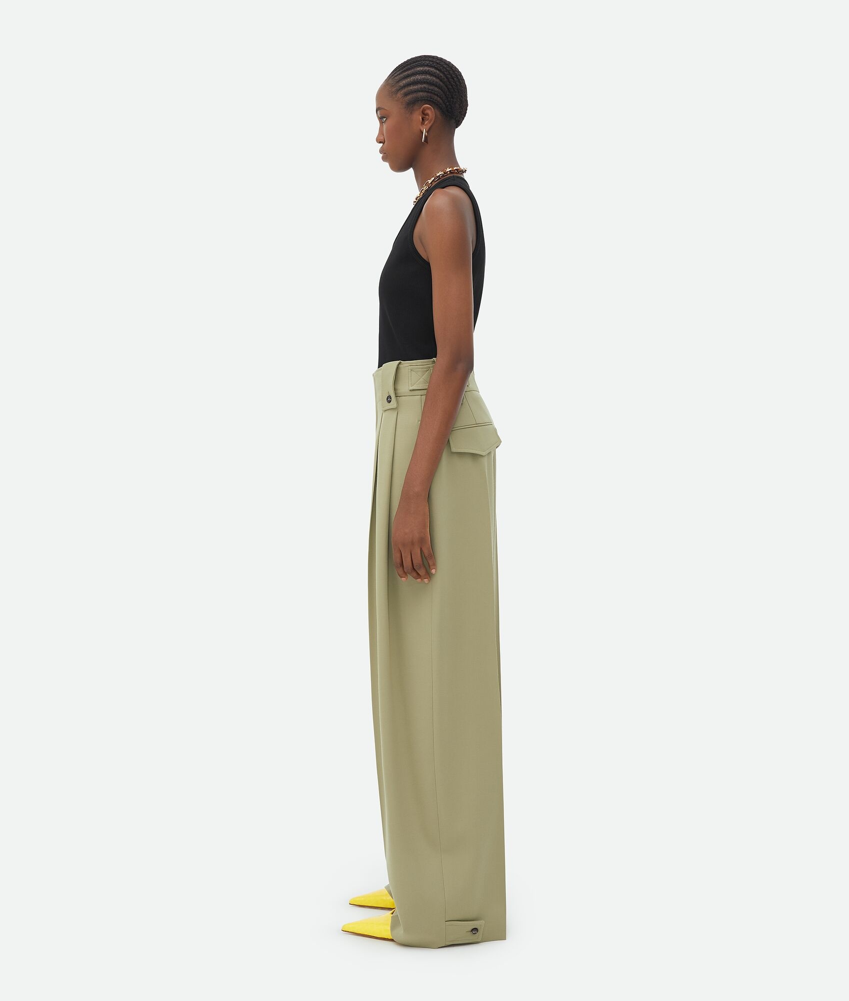 wide leg cotton pants - 2