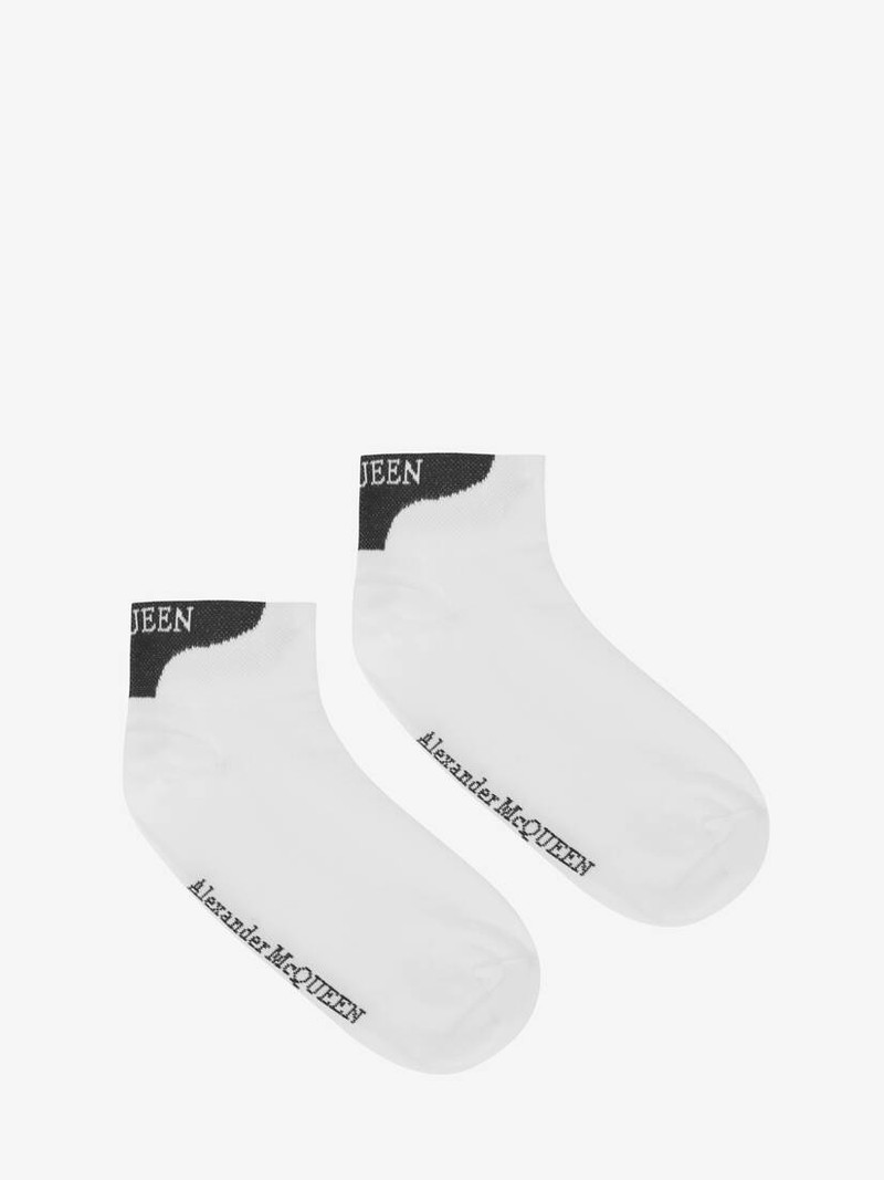 Alexander Mcqueen Ankle Socks in Black/white - 1