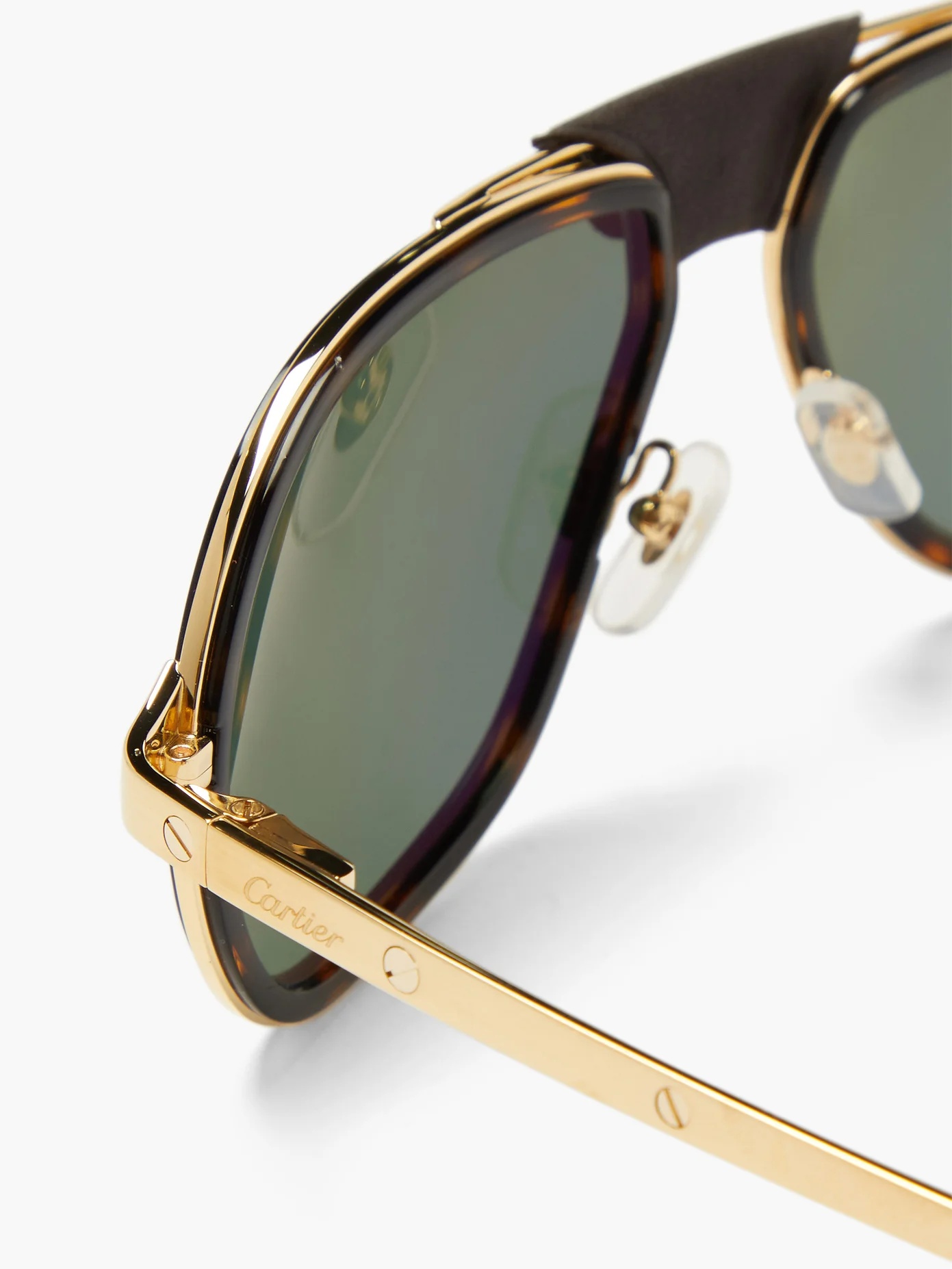 Santos de Cartier aviator acetate sunglasses - 2