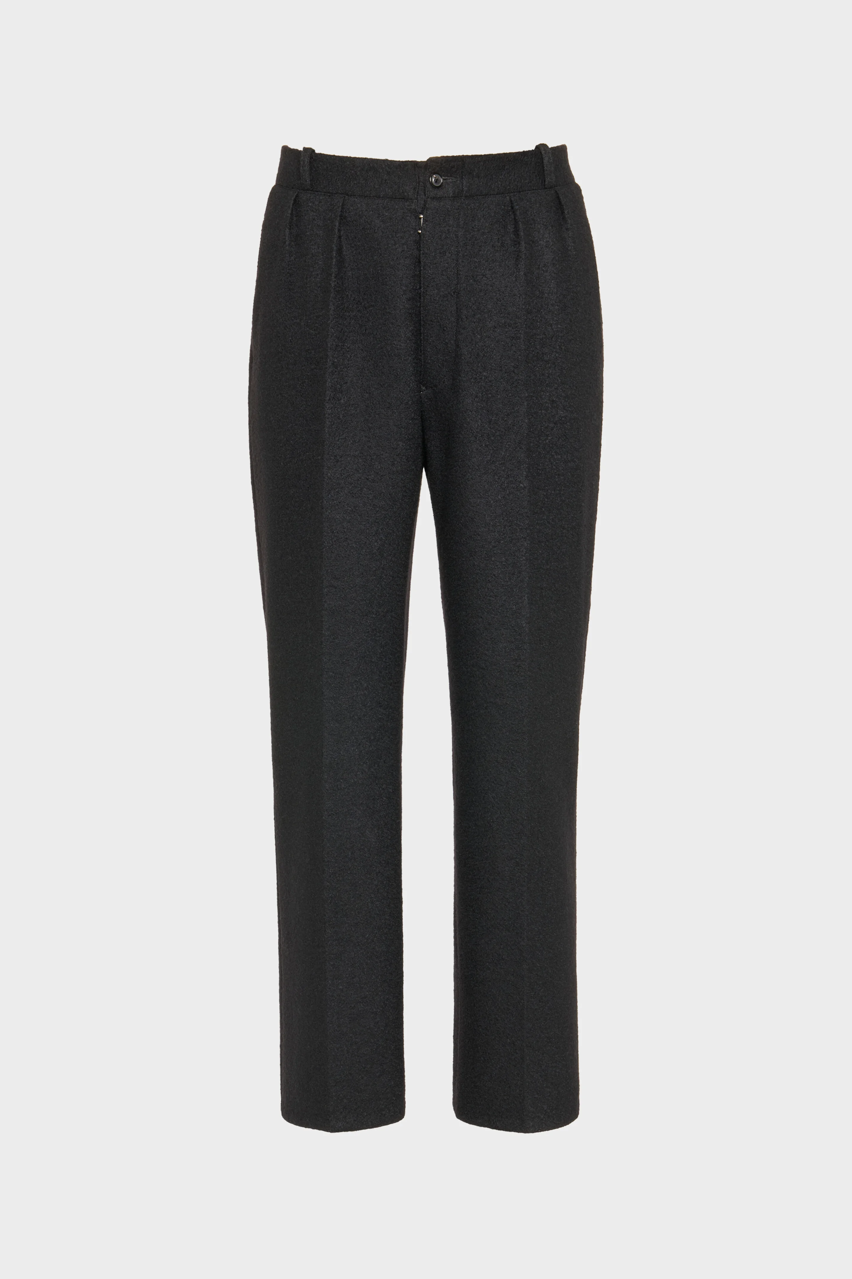 Felted Wool Straight-Leg Trousers - 1
