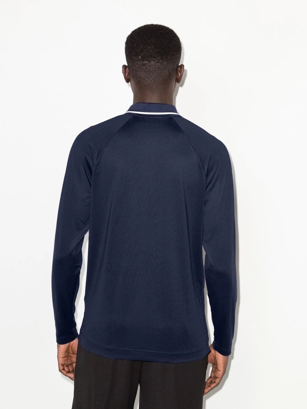 logo-patch long-sleeve polo shirt - 3