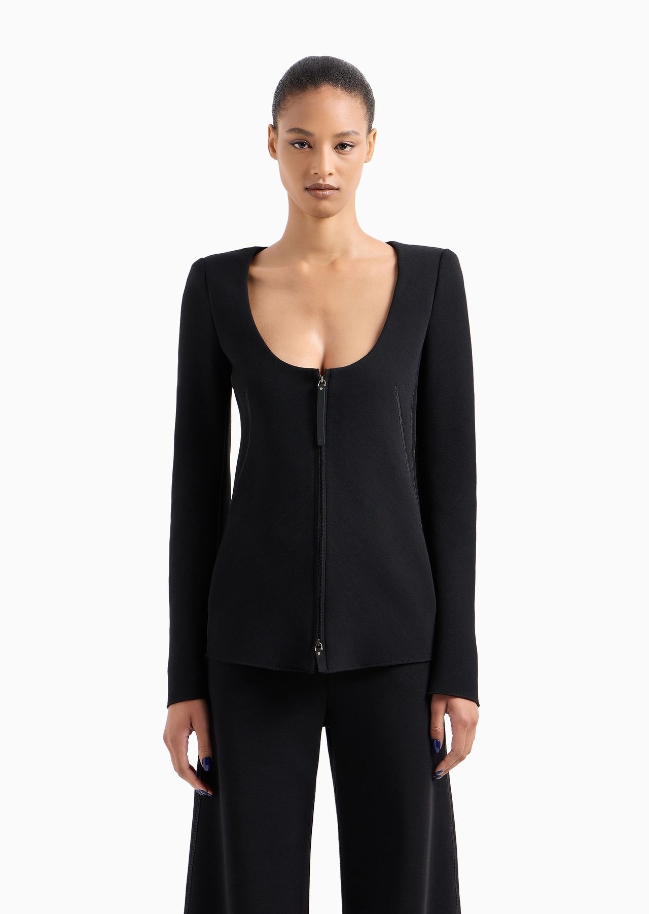 ASV single-breasted jacket in virgin wool-blend double jersey - 2