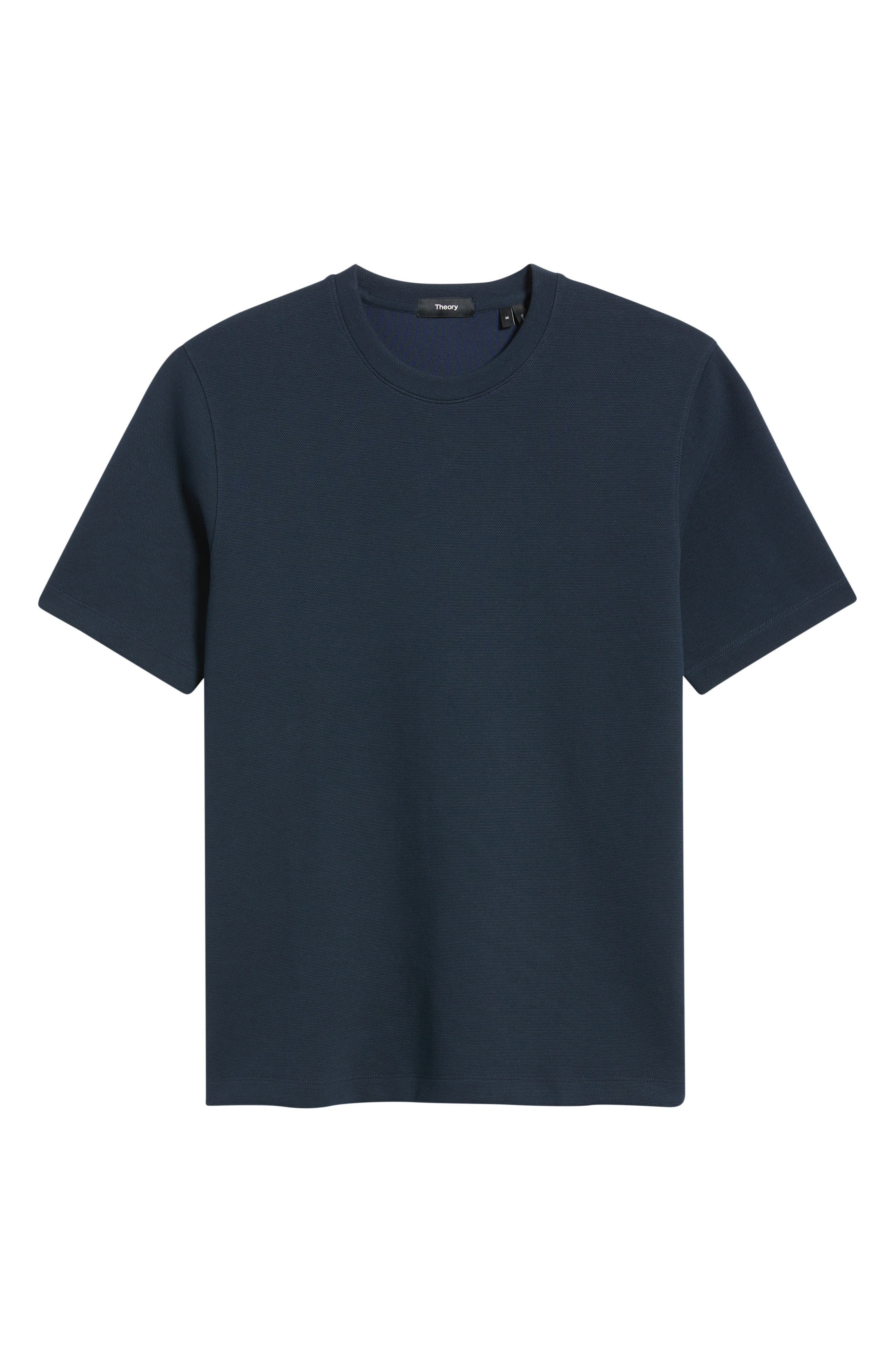 Theory Delroy Double Piqué Crewneck T-Shirt in Baltic at Nordstrom - 5