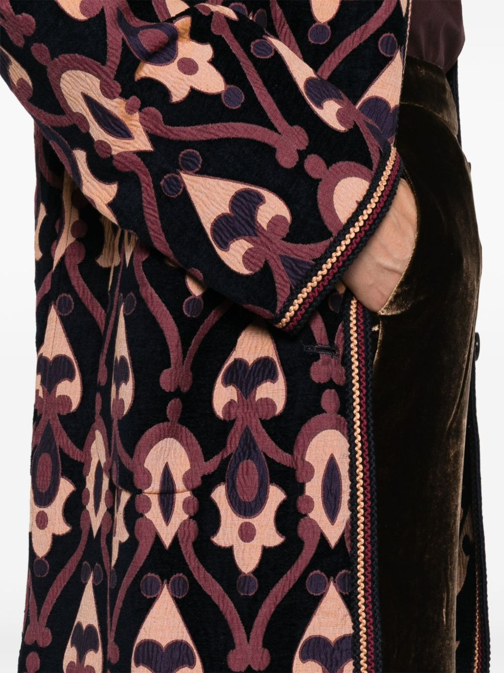 paisley-pattern reversible coat - 5
