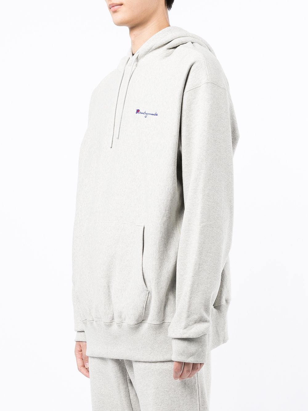 embroidered logo long-sleeve hoodie - 3