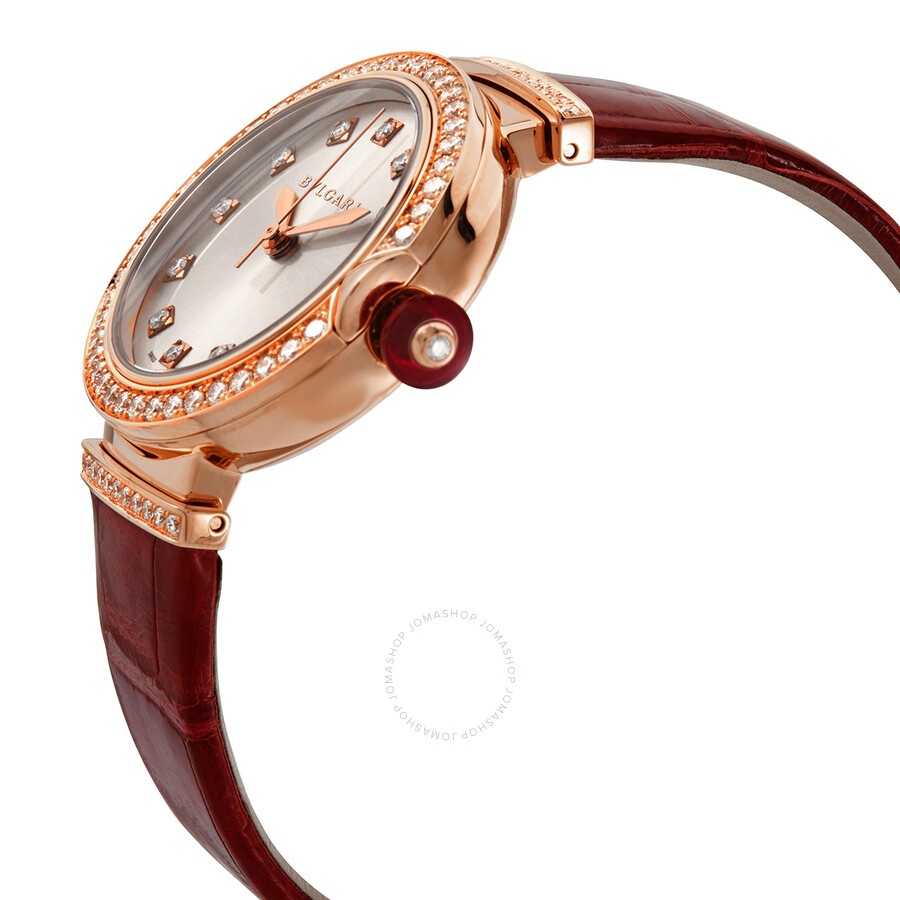 Bvlgari Lvcea Automatic Silver Dial 18kt Rose Gold Ladies Watch 102329 - 2