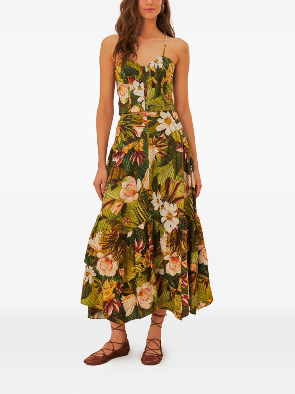 Botanical Forest-print skirt - 2