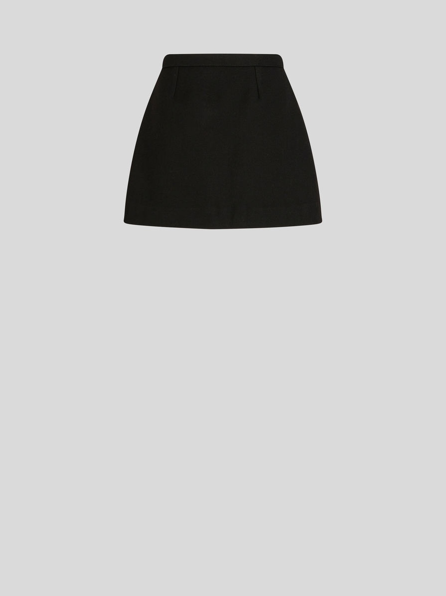 WOOL FABRIC MINI SKIRT - 6