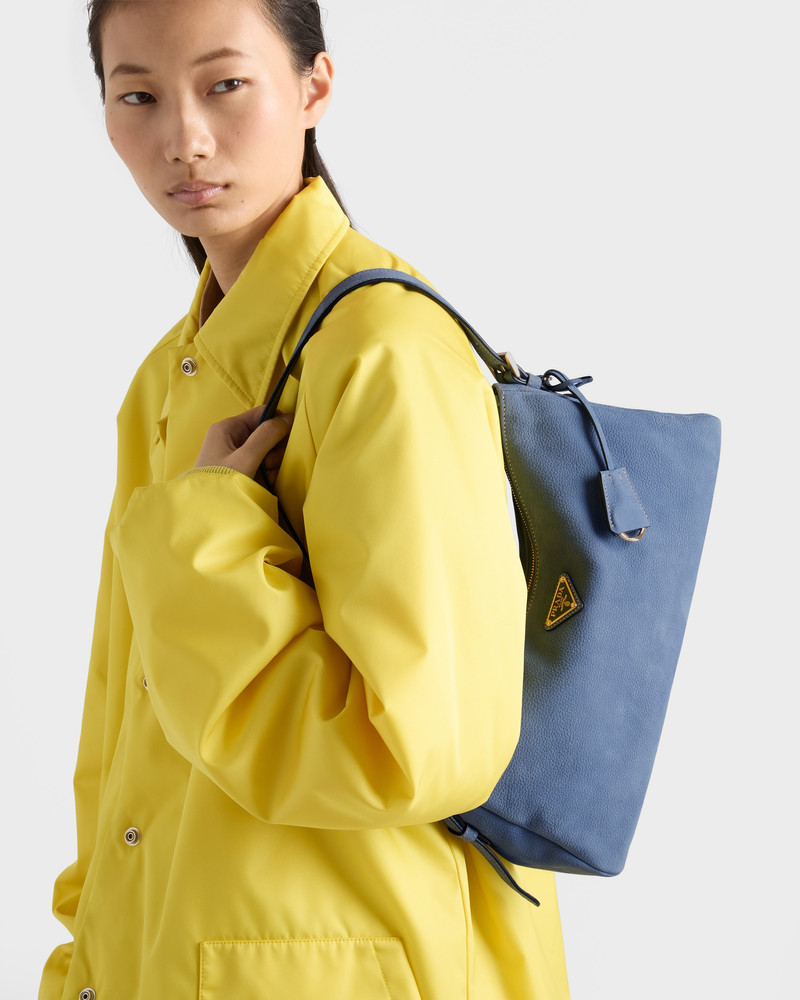 Prada Aimée large nubuck leather shoulder bag 9