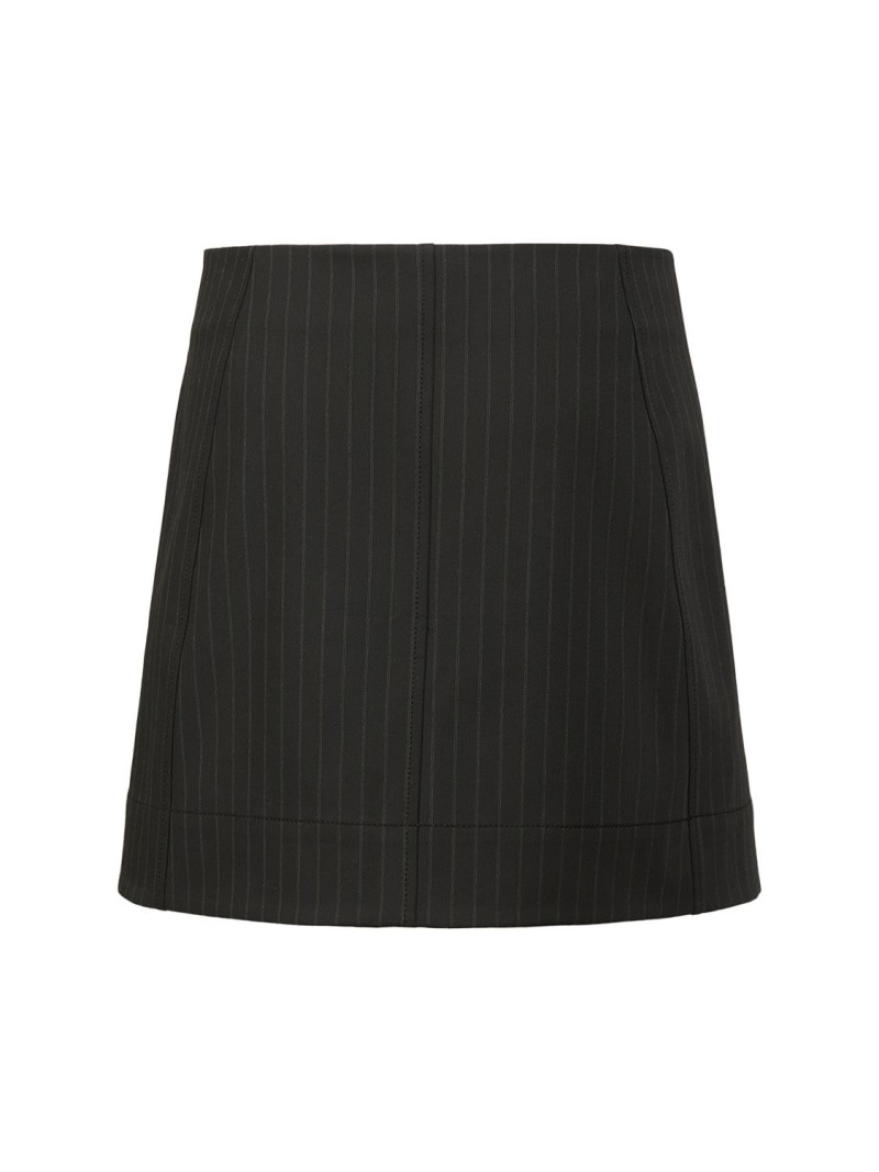 Stretch viscose striped mini skirt - 5