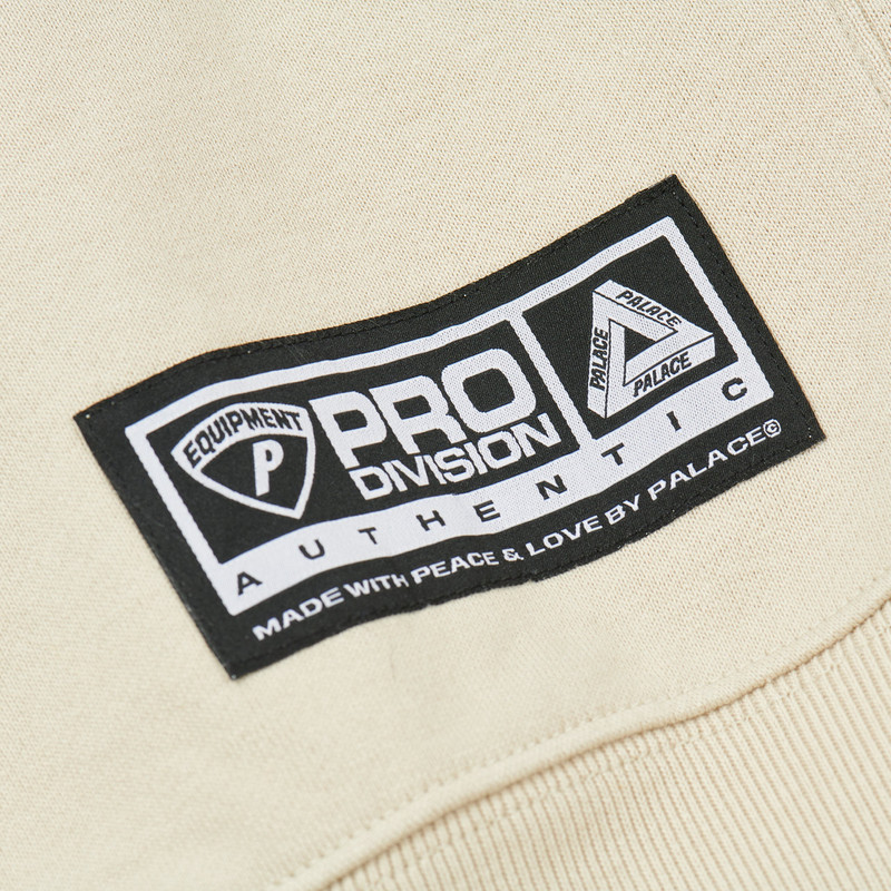 PALACE APPLIQUE TEAM CREW STONEY GREY outlook