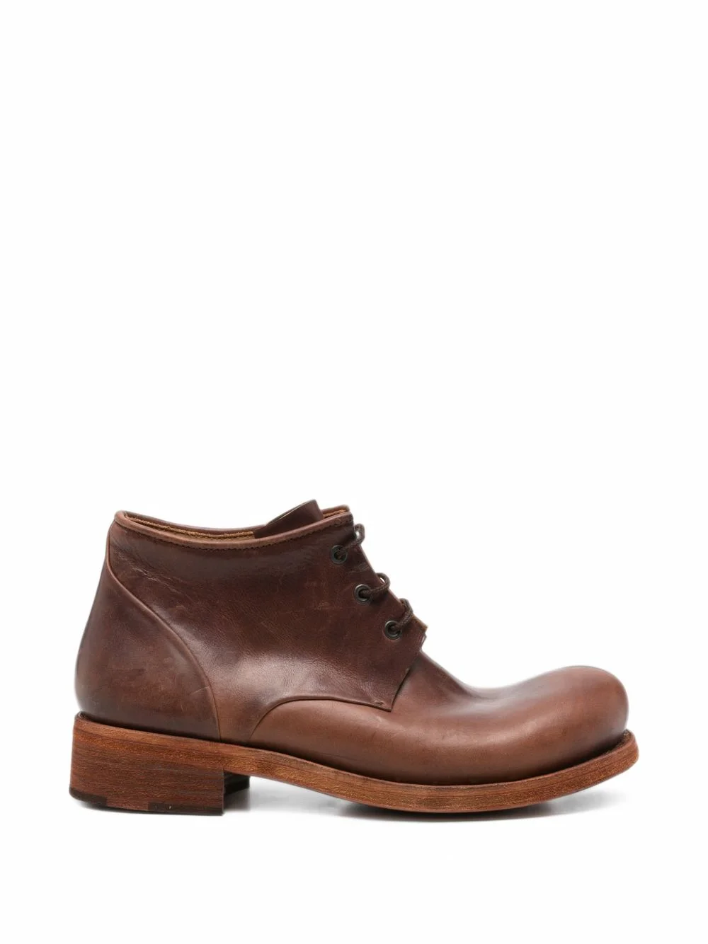 lace-up leather ankle boots - 1