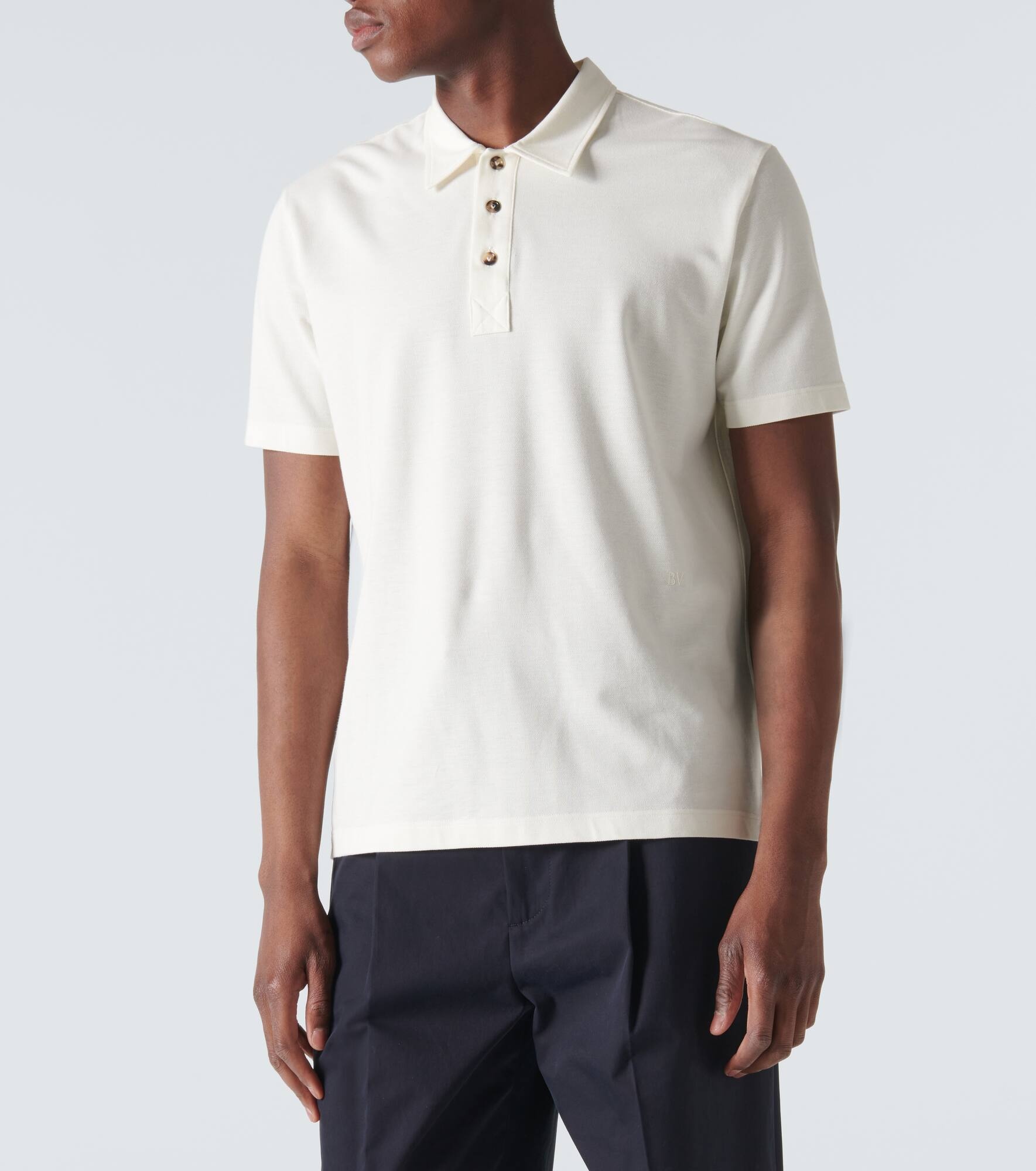 Cotton piqué polo shirt - 3