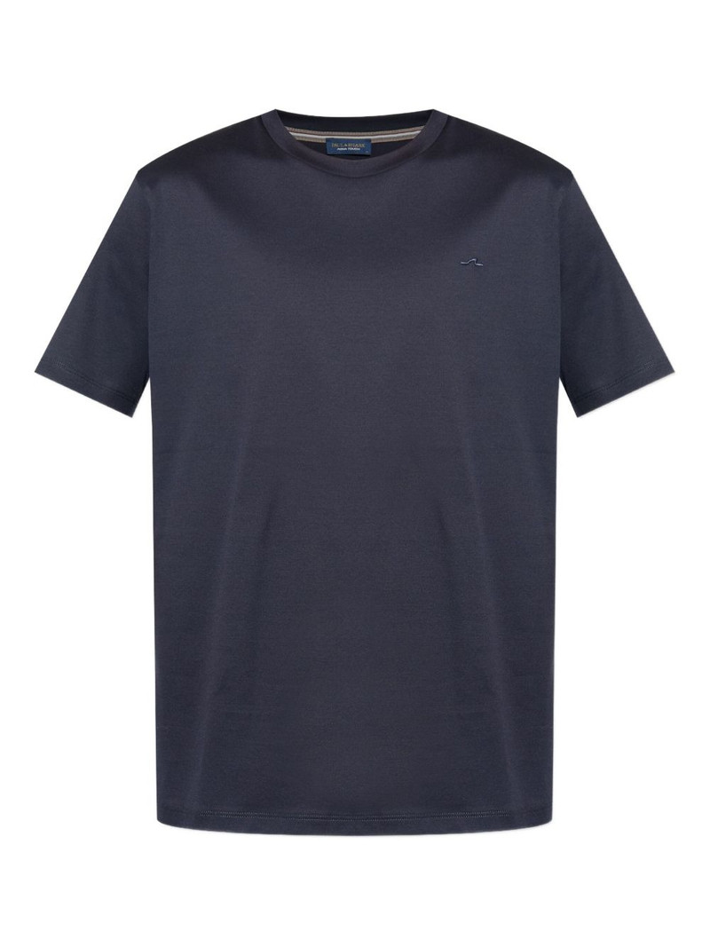 logo-embroidered cotton T-shirt 1