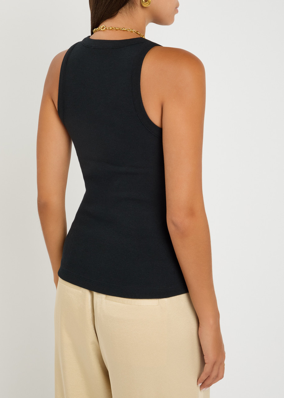 Vince Ribbed Stretch-jersey Tank - 3