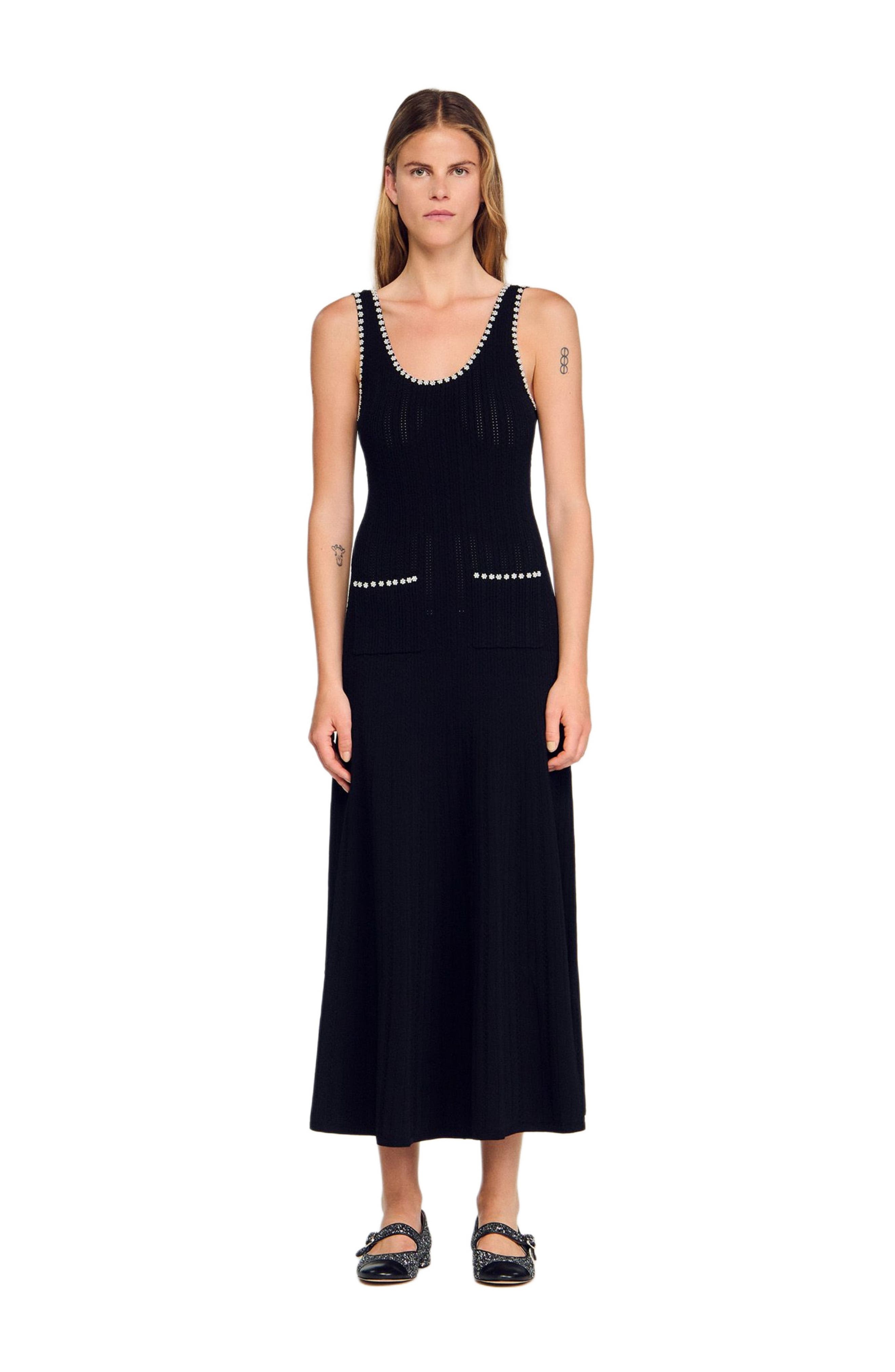 SANDRO Beaded dress in Black at Nordstrom - 2