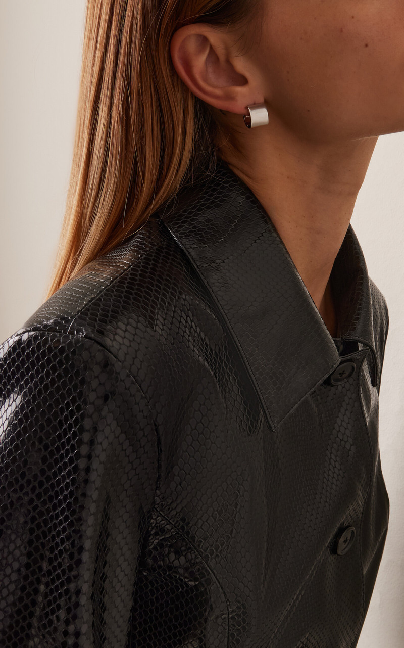 TOTEME Petite Signature Rhodium-Plated Hoops silver outlook