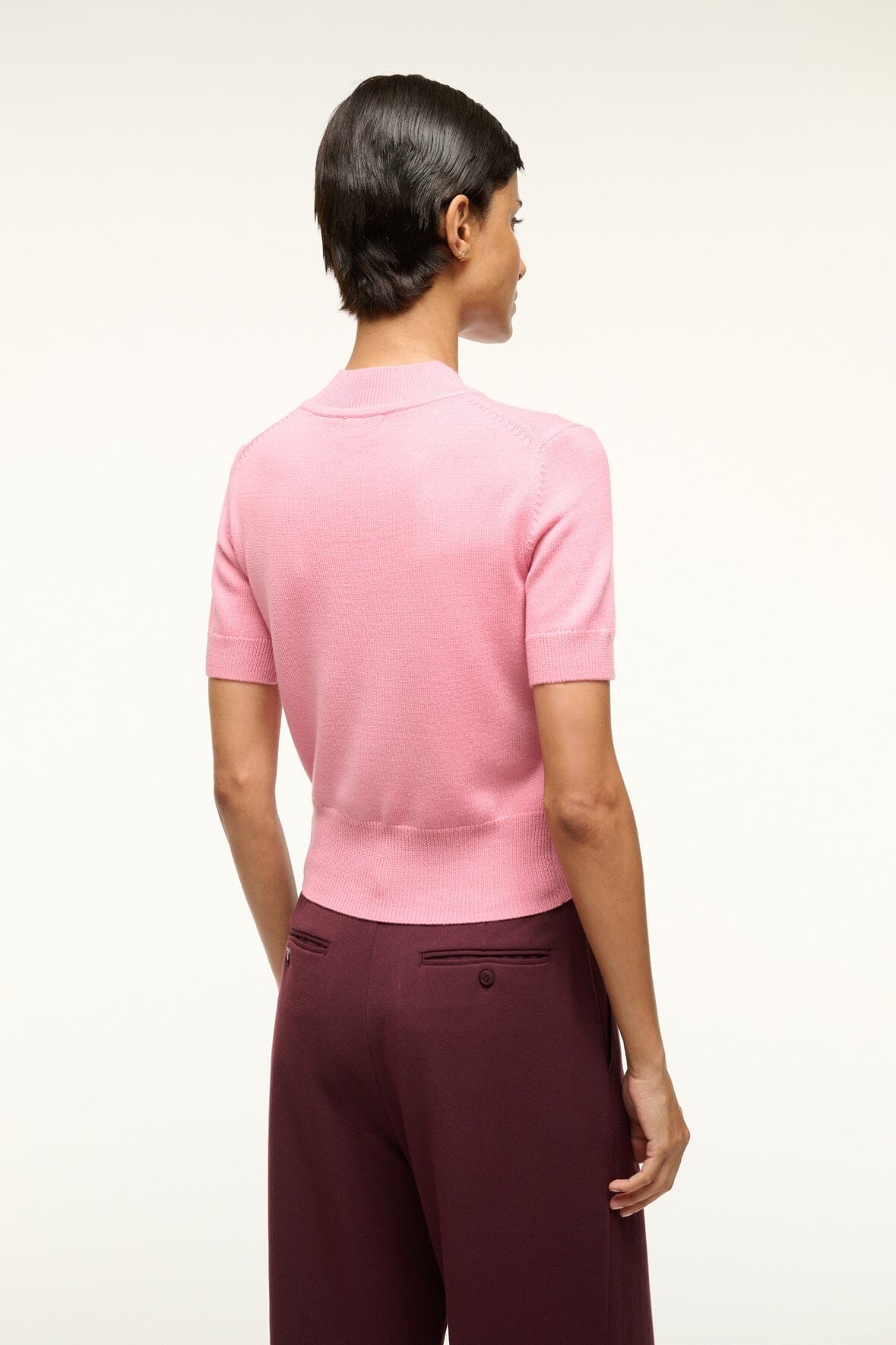 STAUD SULLIVAN TOP DAMASK PINK - 4