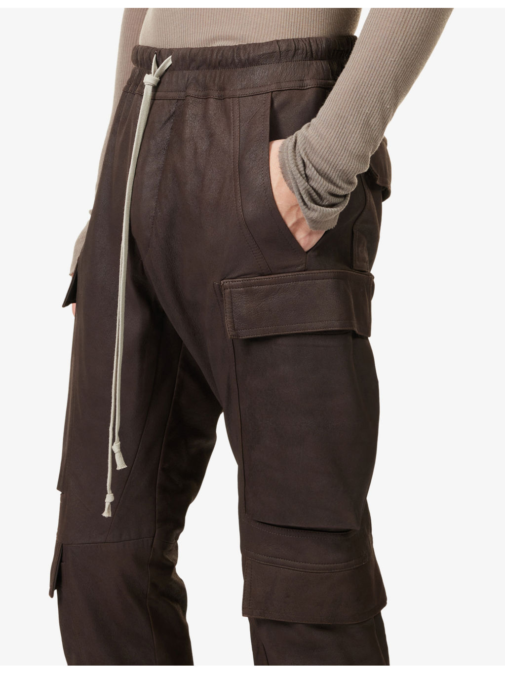Mastodon Megacargo Tapered-Leg Leather Trousers - 5